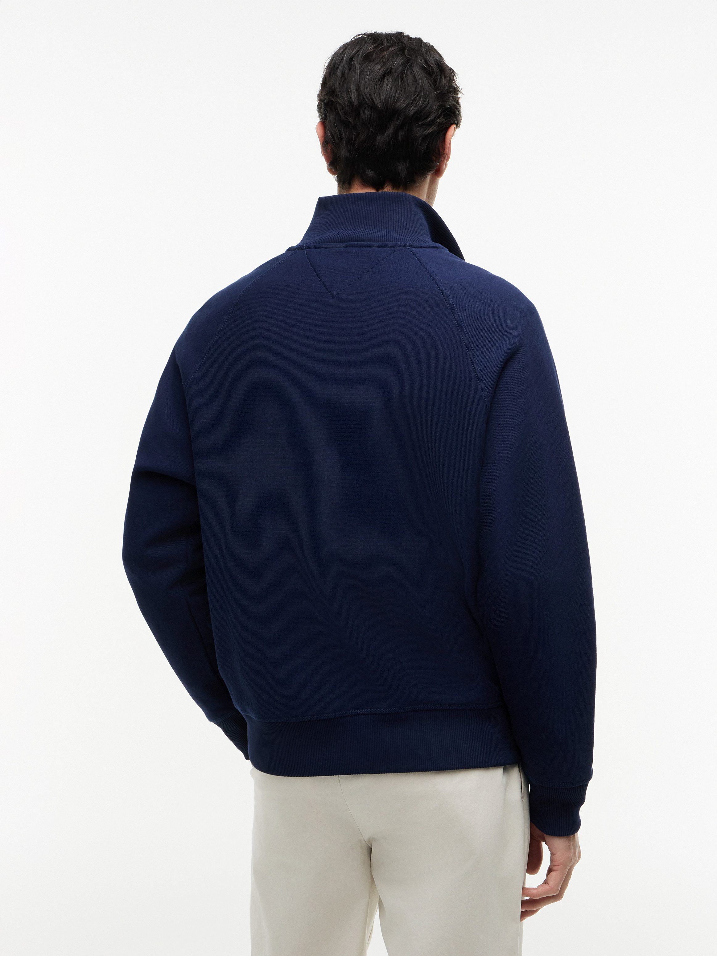 Tommy Hilfiger Sweatshirt TOMMY FLAG ELEVATED 1/4 ZIP Stehkragen mit Reißverschluss