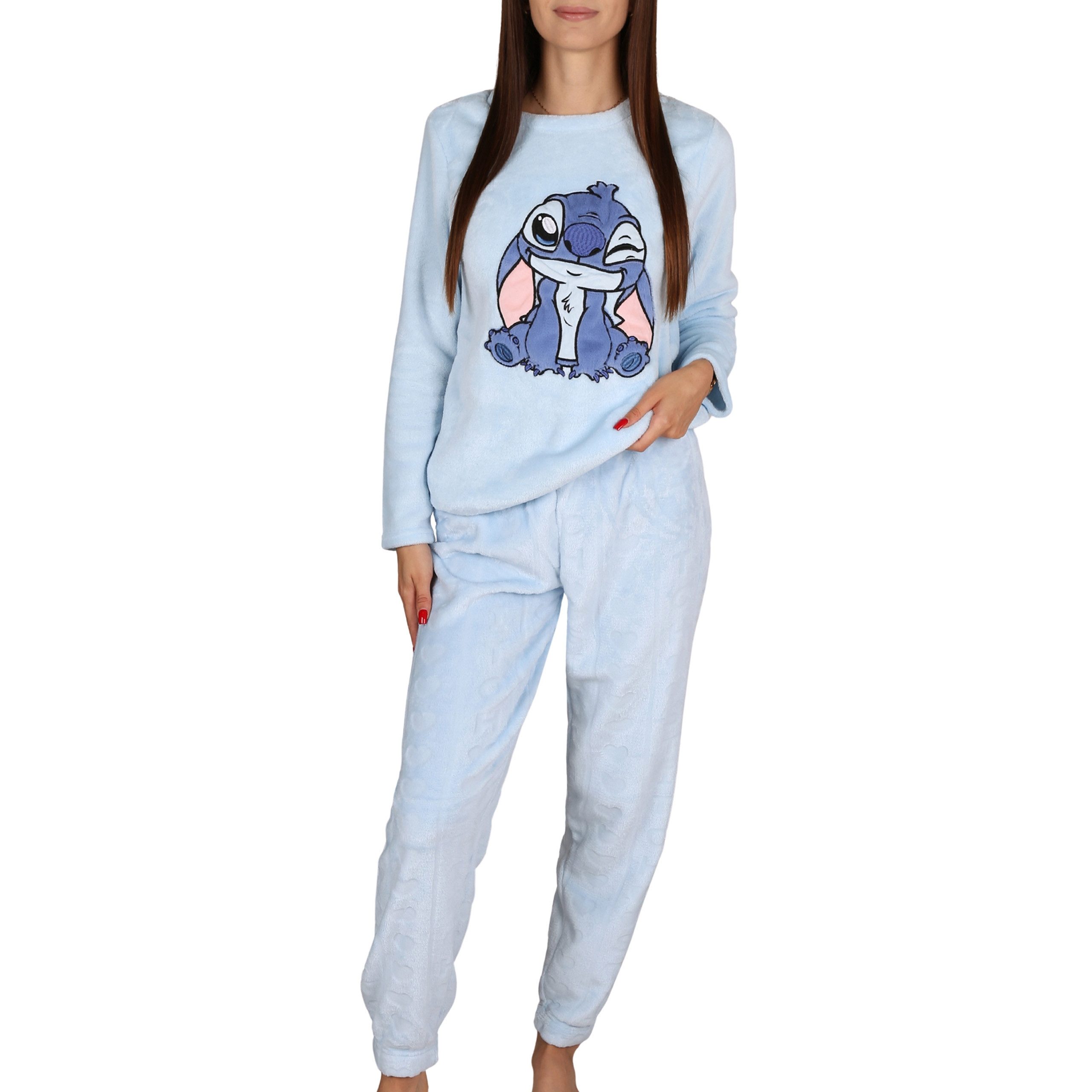 Sarcia.eu Pyjama Disney Stitch Damen Fleece-Pyjama, 2-teilig, warm, langarm günstig online kaufen
