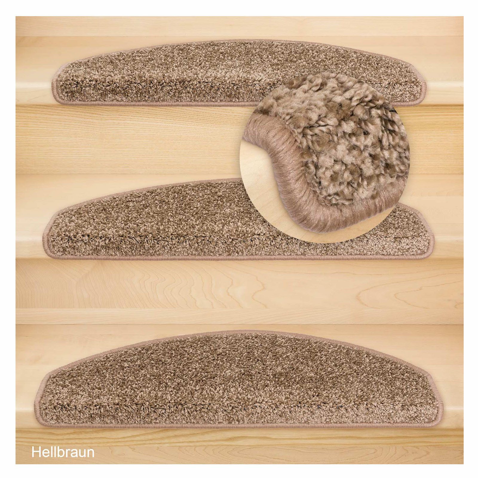 Metzker® Stufenmatte Stufenmatten Marseille Halbrund Hellbraun 15 Stück, ha günstig online kaufen