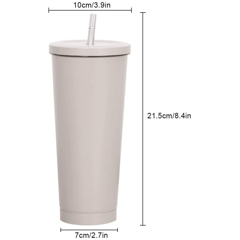 Jormftte Tasse Schmaler Trinkbecher vakuumisolierter aus Edelstahl