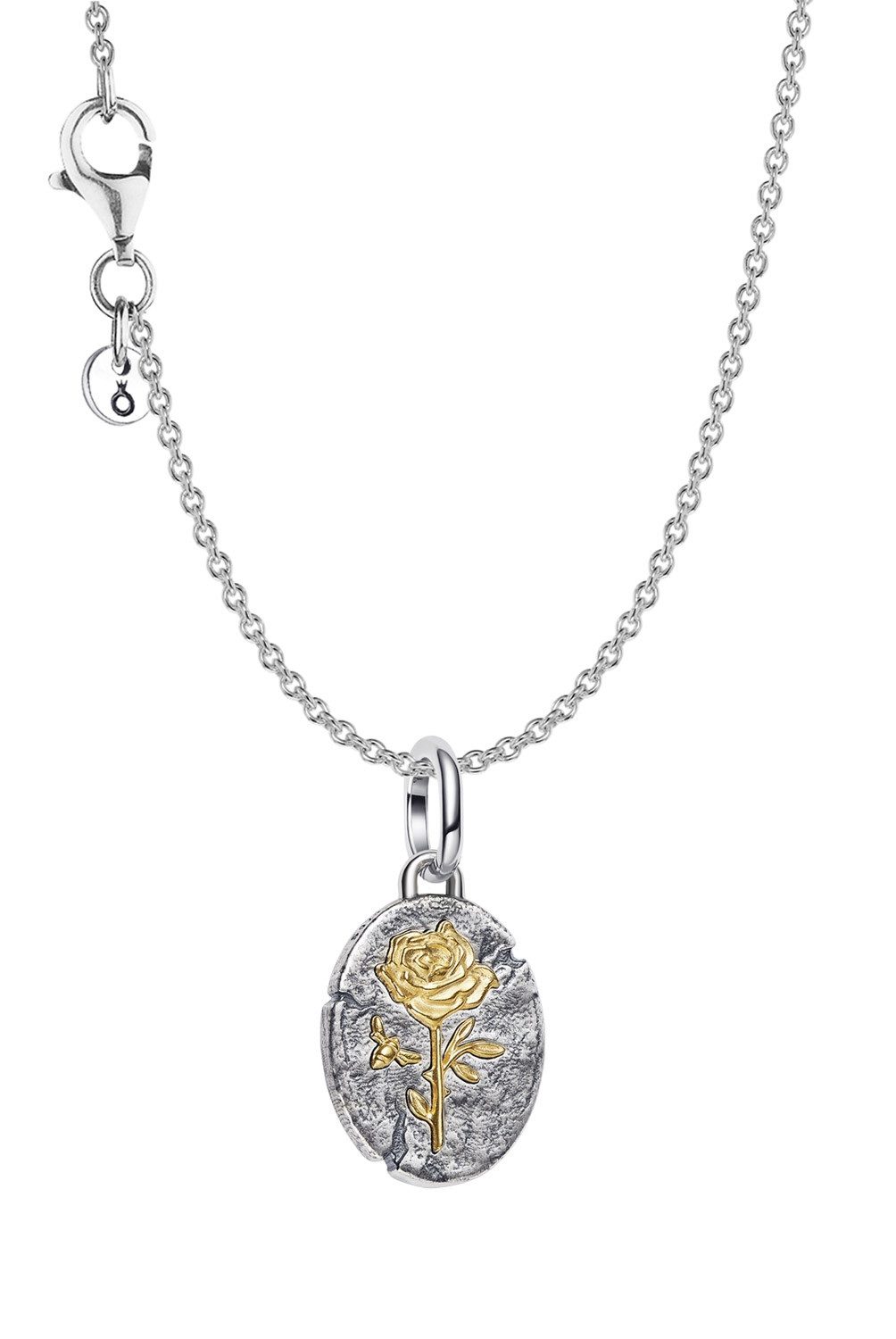 Pandora Kette mit Anhänger Damen-Silber Geschenkset Zweifarbig Rose günstig online kaufen