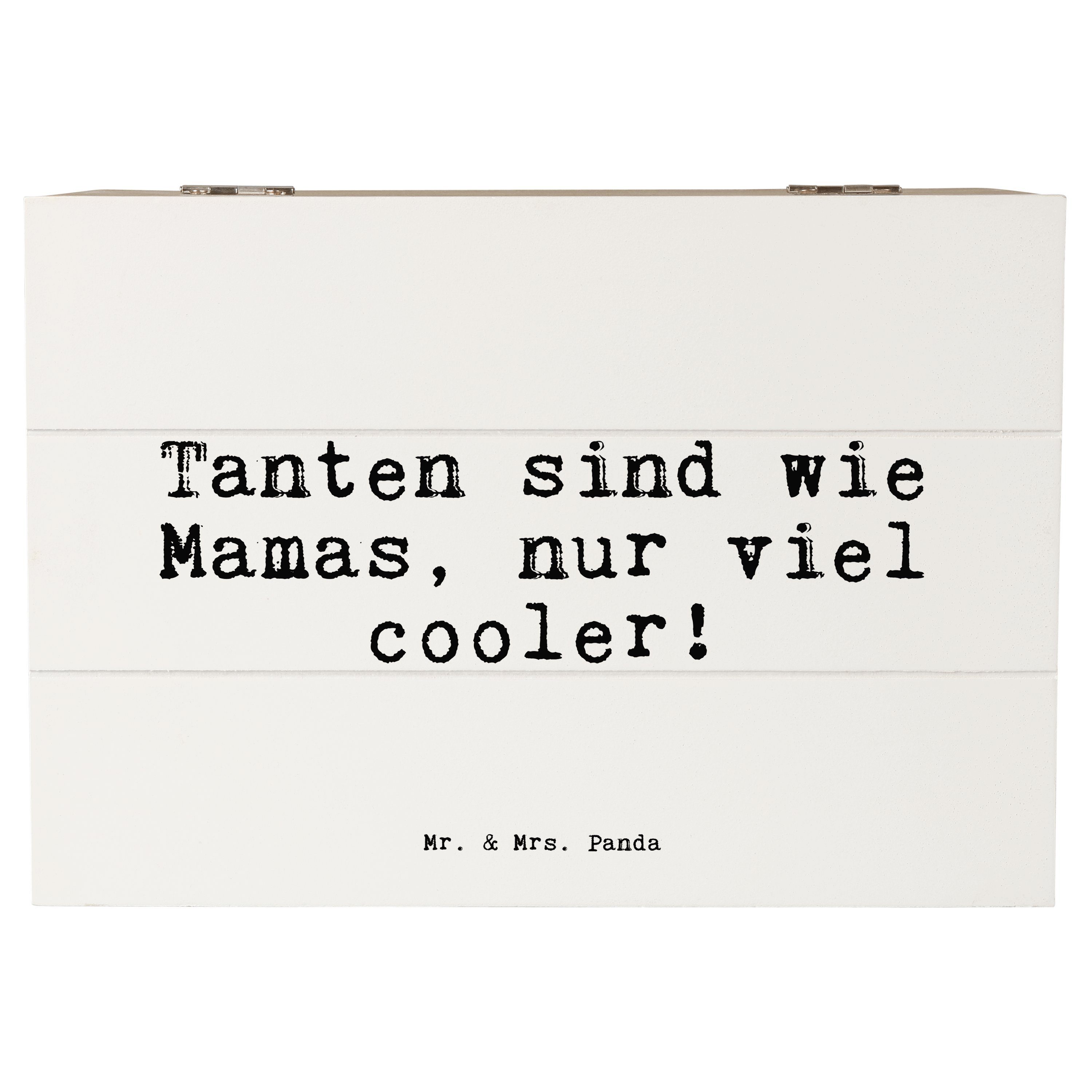 Mr. & Mrs. Panda Dekokiste »Tanten sind wie Mamas,... Weiß Geschenk