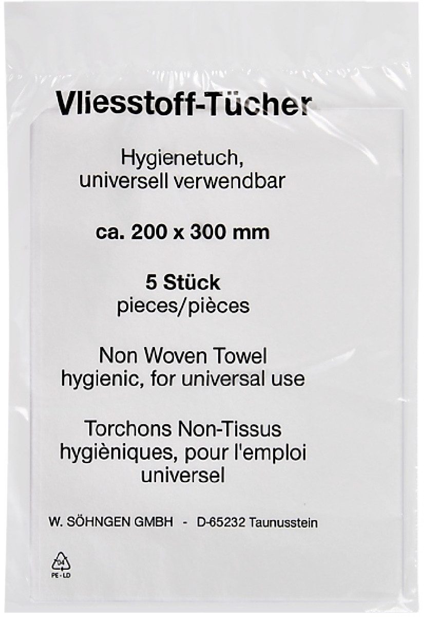 Erste-Hilfe-Set Vliestücher 200x300mm VE=5 Stück