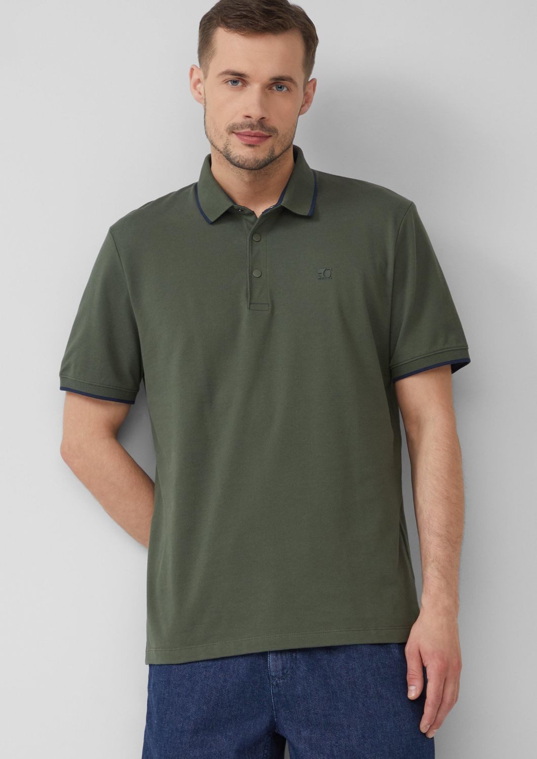 s.Oliver Kurzarmshirt Sportives Piqué-Poloshirt mit Kontrast-Details günstig online kaufen