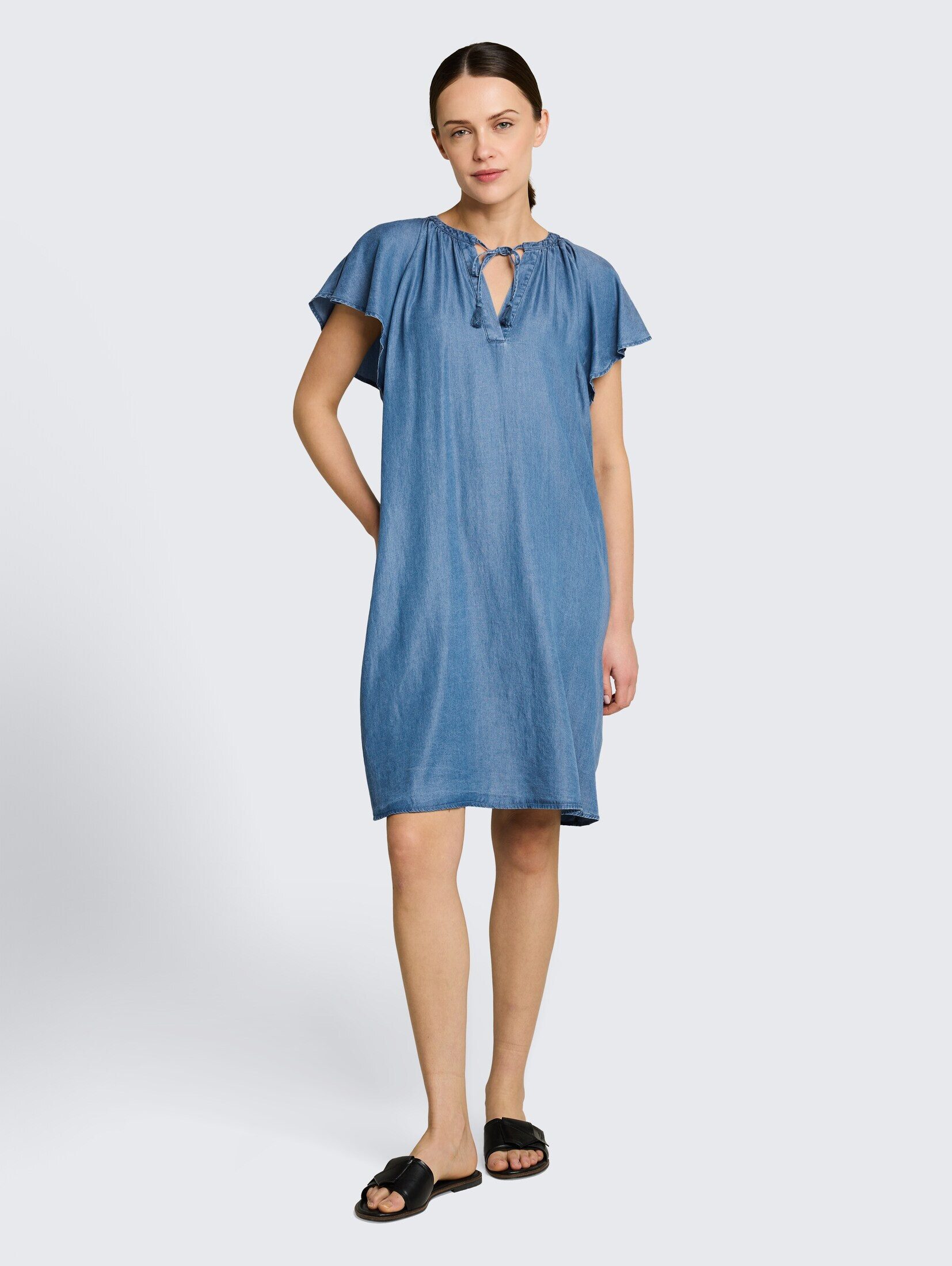 TOM TAILOR Kleider & Jumpsuits Loose Fit Kleid mit Quasten
