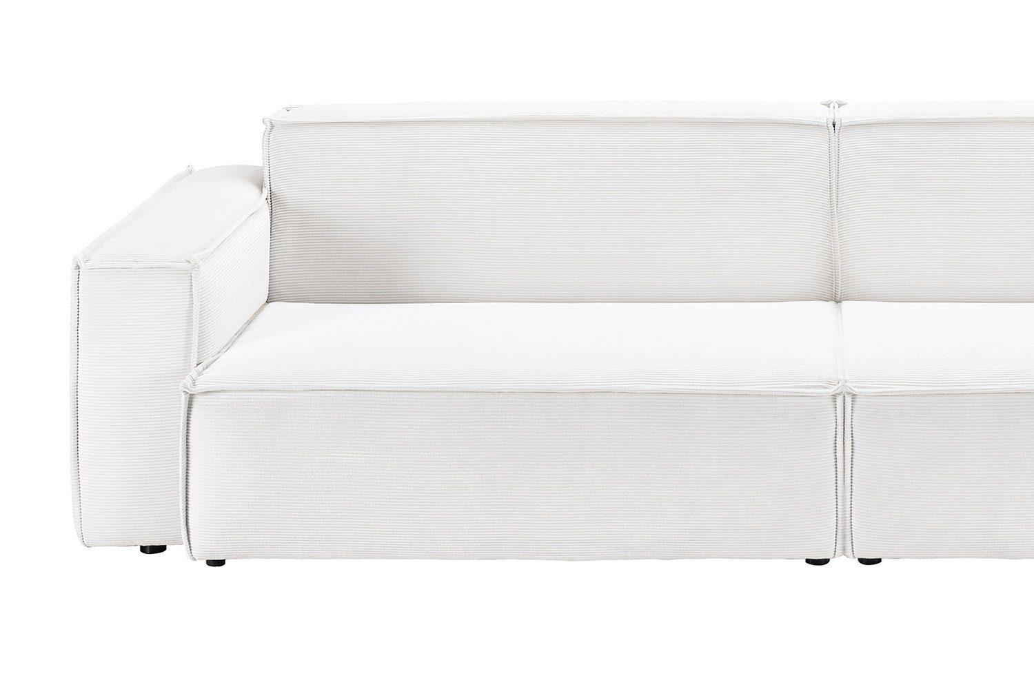 2-Sitzer weiß Feincord Farben SAMU, od. 3-Sitzer Sofa versch. KAWOLA