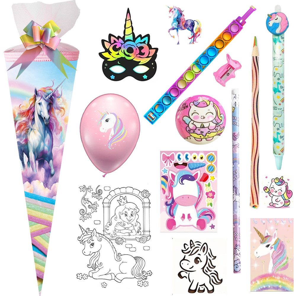 Nestler GmbH Feinkartonagen Schultüte 50 cm gefüllt Sweet Unicorn