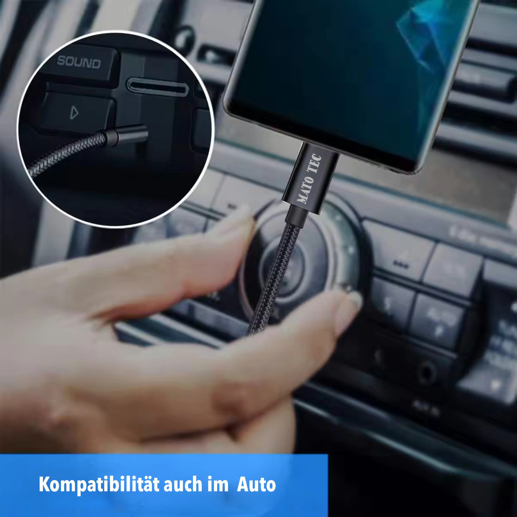 Alpha Electronics USB Type C zu Aux Stecker Schwarz, Huawei, Samsung, Apple, Audio- & Video-Kabel, 3,5-mm-Klinke, USB-C (100 cm), Universal kompatibel