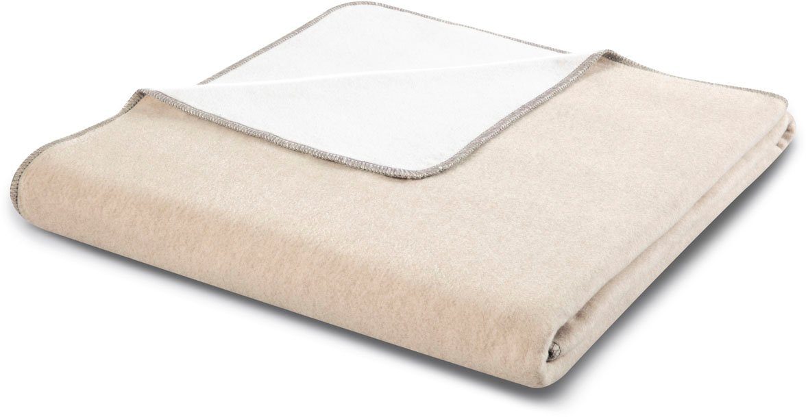 Recover, aus Biederlack, Wohndecke beige-natur Recycling-Garnen hergestellt