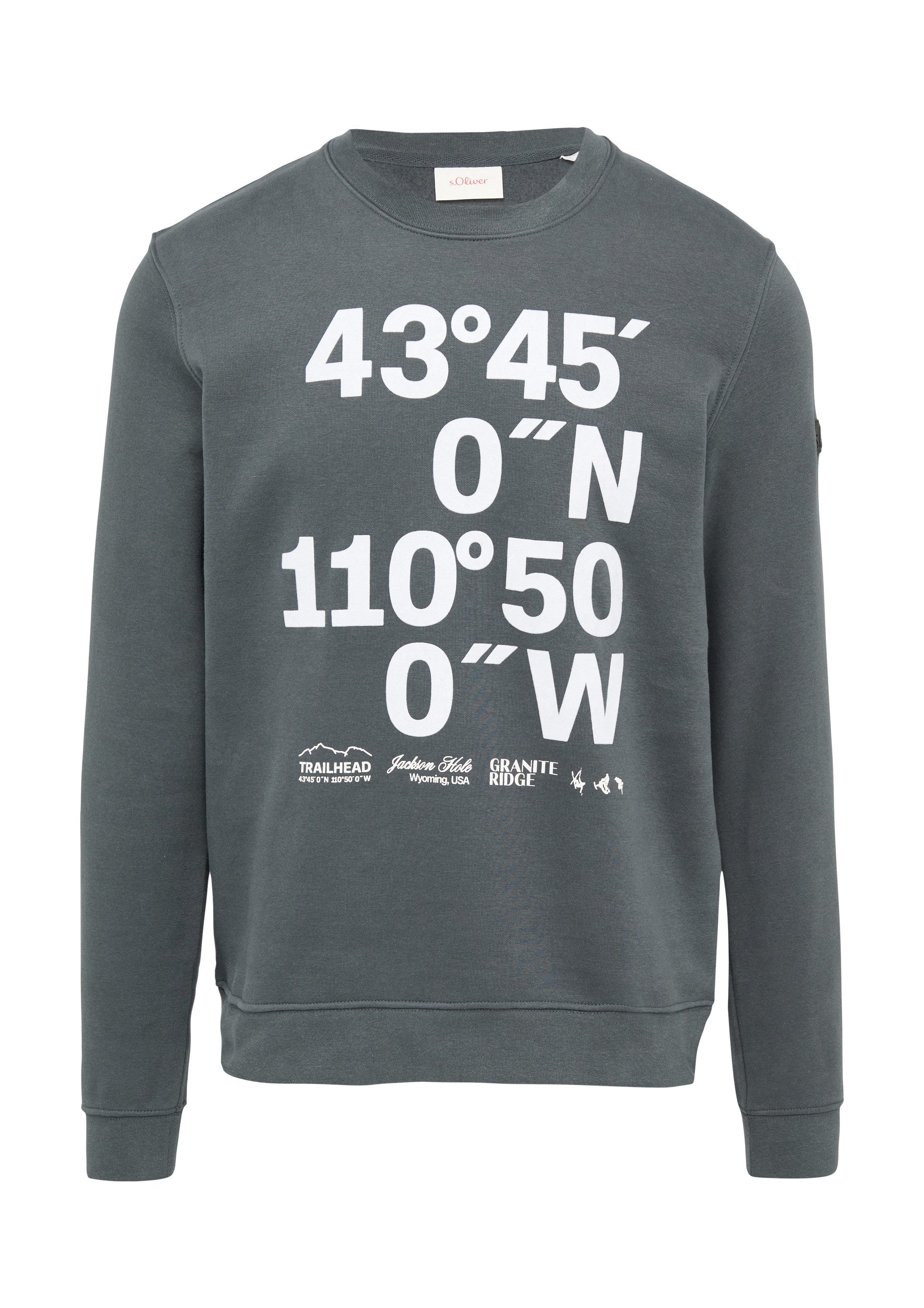 s.Oliver Sweatshirt Sweatshirt Sweatshirt mit Flock-Print günstig online kaufen