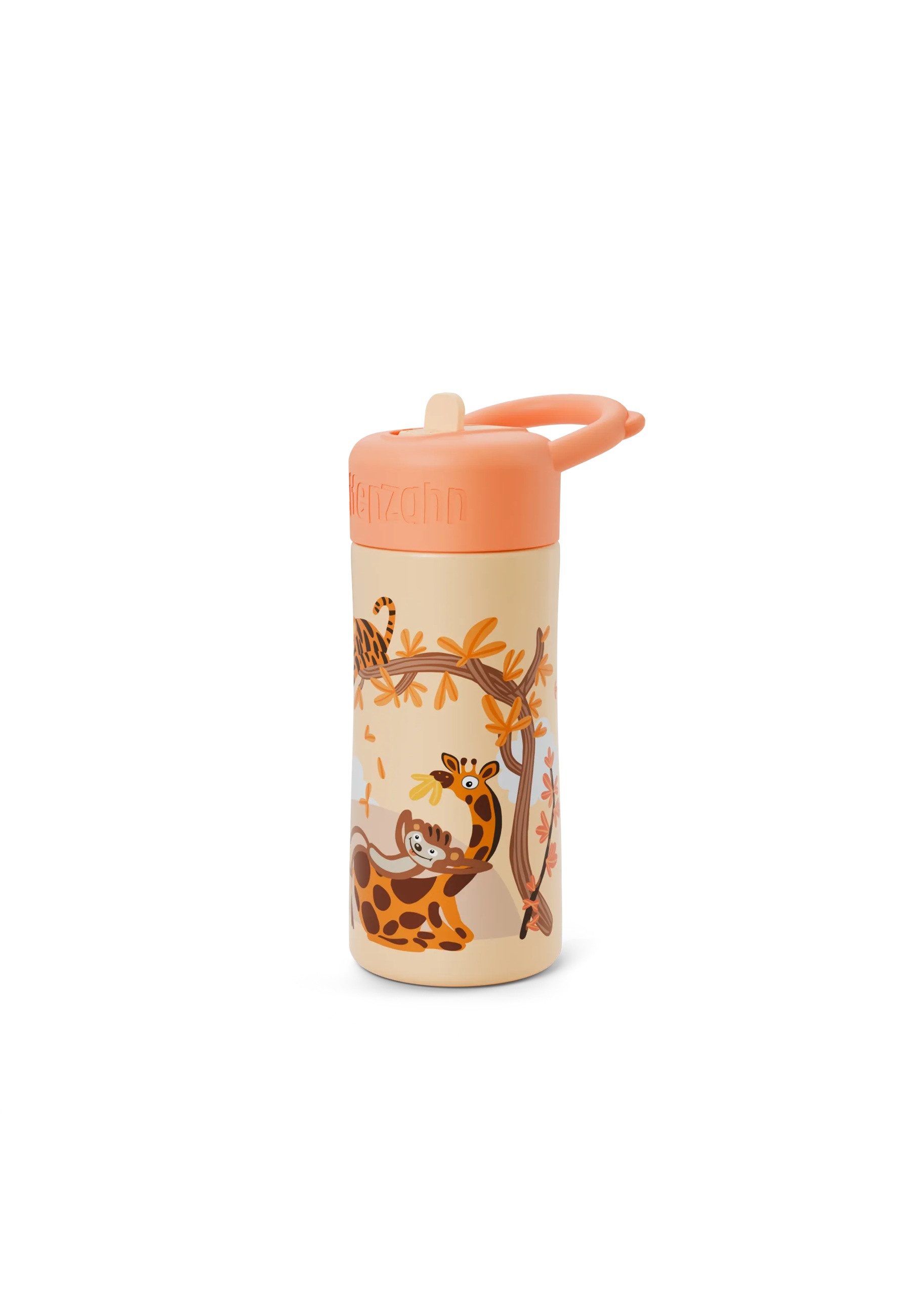 Affenzahn Trinkflasche Edelstahl Trinkflasche ., 2-in-1 Trinkfunktion