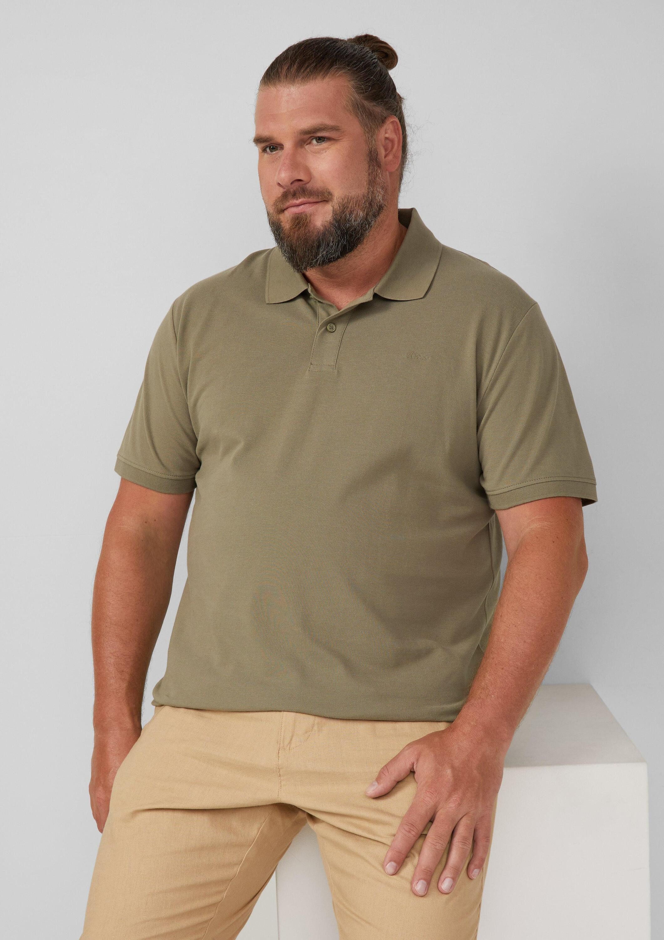 s.Oliver Kurzarmshirt Polo-Shirt Poloshirt aus Baumwollpiqué günstig online kaufen