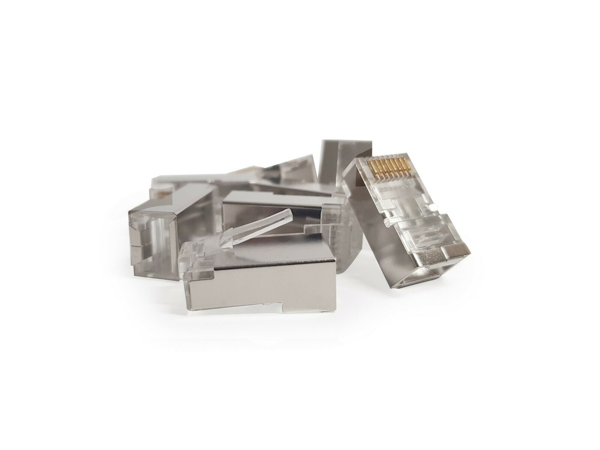 Danicom Netzwerkstecker RJ45 CAT 6 Netzwerkstecker – geschirmt - für Starrleiter - 10 Stück