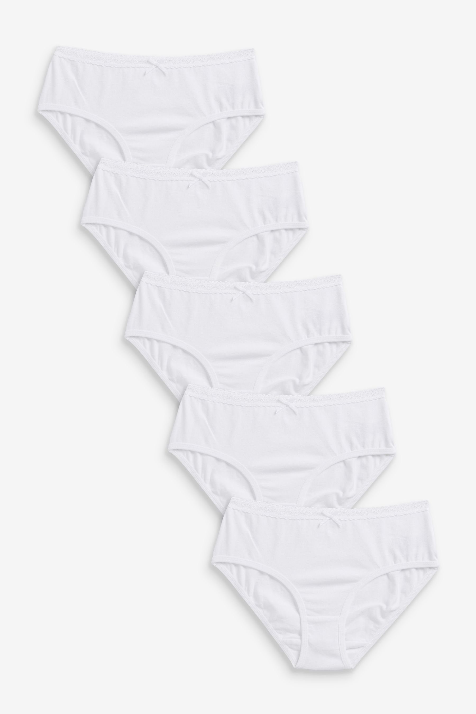 (5-St) Next im 5er-Pack White Lace Slip Unterhosen