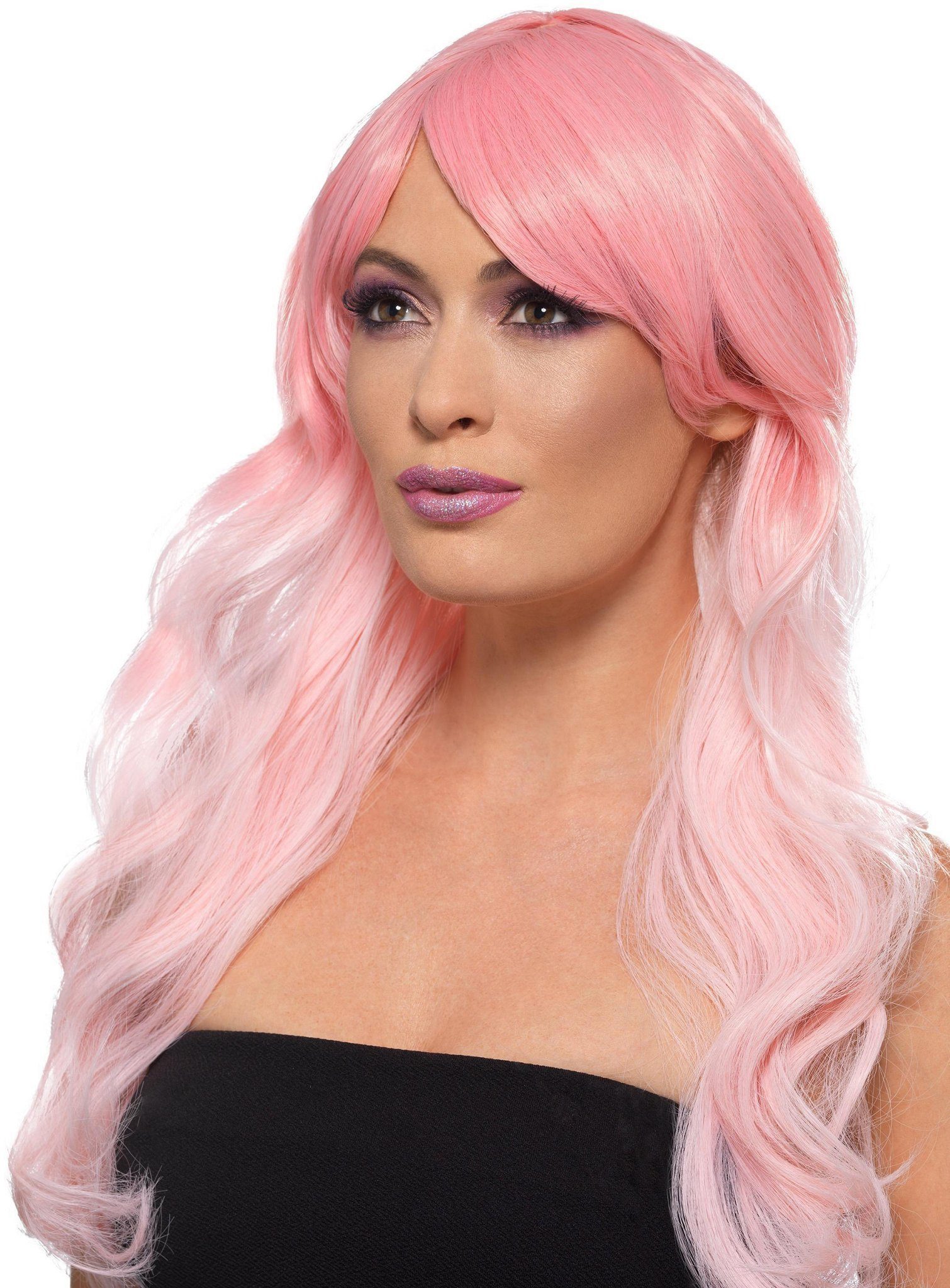 Kostüm-Perücke Ombre Perücke rosa-pink - Faschings Kostüm Perücke