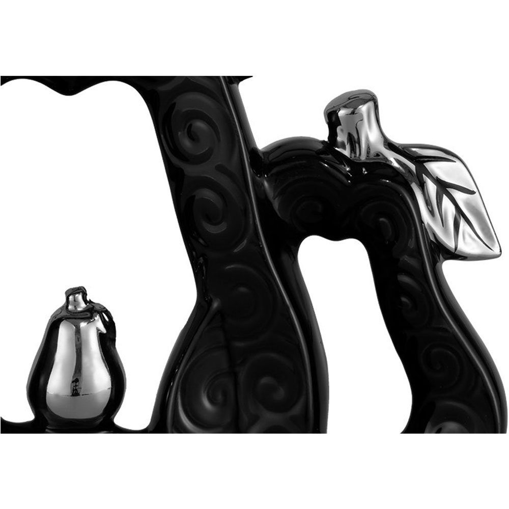 Dekor schwarz Birnenmotiv moderne Dekofigur mit Dekonaz Figur