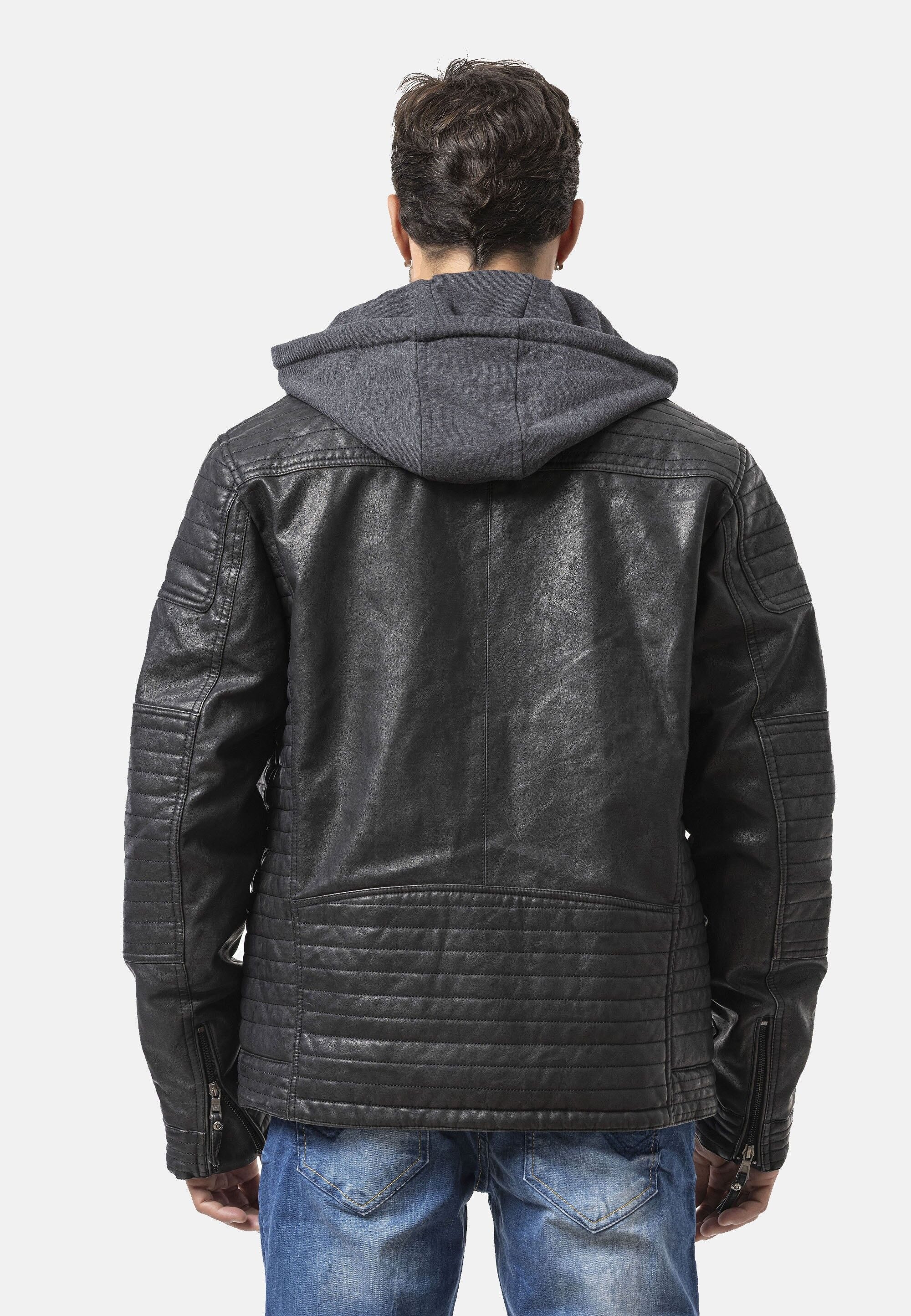 Cipo & Baxx Winterjacke CM231 mit abnehmbarer Kapuze