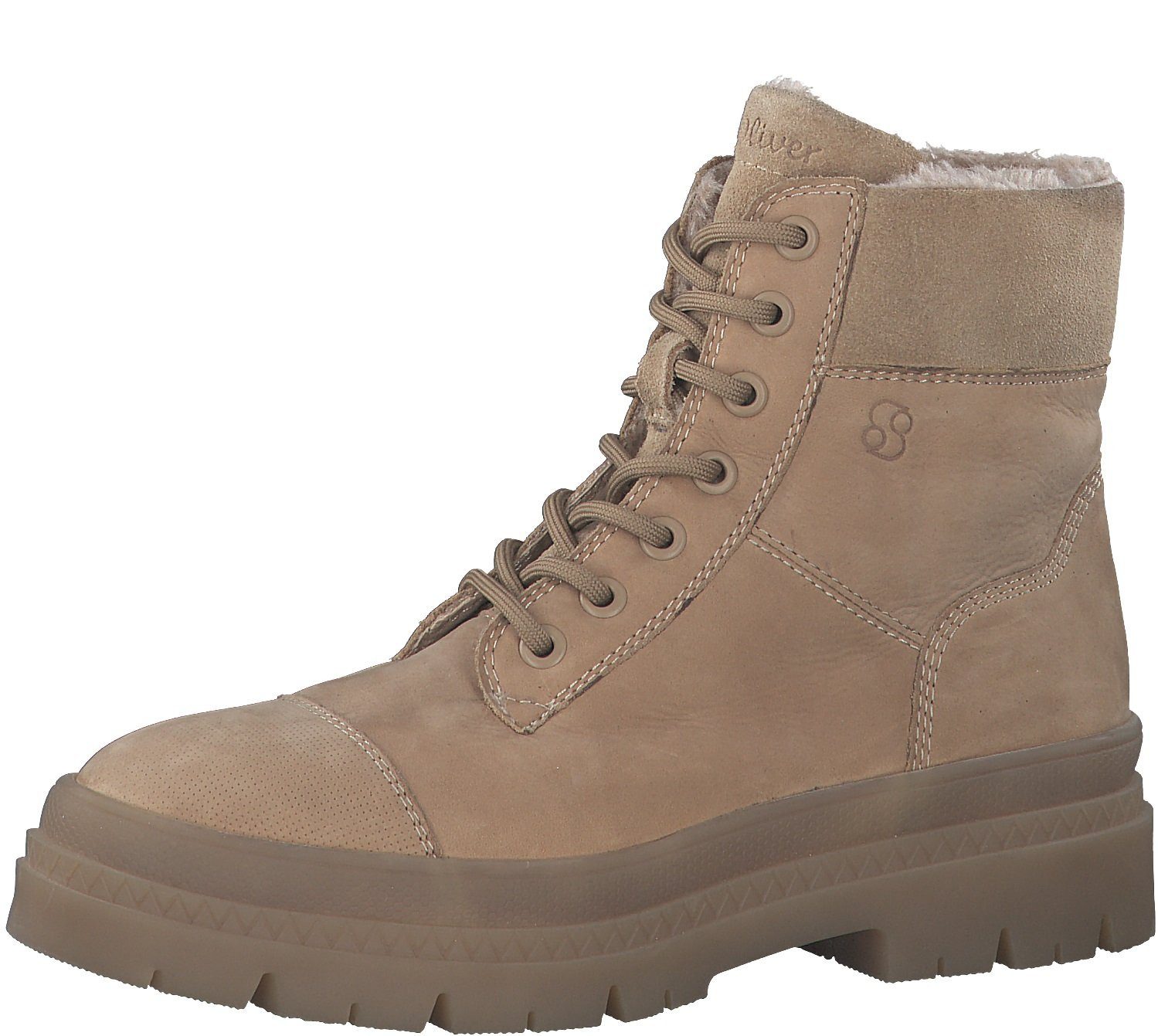 s.Oliver 5-26226-29-337 aus Leder - gefüttert - camelbraun Damen Winterstie günstig online kaufen