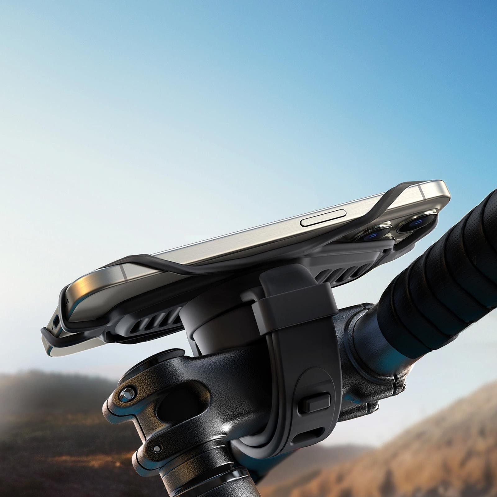 JOYROOM Handy-Halterung Fahrradhalterung Lenker Gummi Holder, (bis 7 Zoll, Handy Fahrrad Lenker Halterung Smartphone Halter Motorrad Roller)