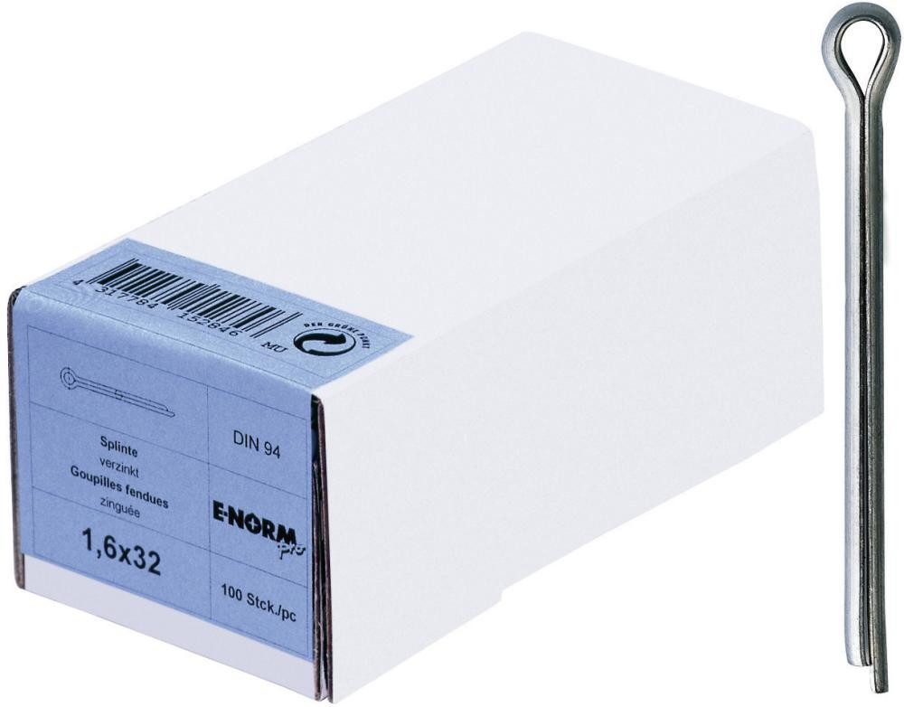 ELC Standardsplint Шплинты DIN 94 verzinkt 4,0x40 mm