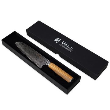 Wakoli Asiamesser Wakoli Oribu Damast Santoku Messer I 18cm Klinge aus 67 Lagen Damastst