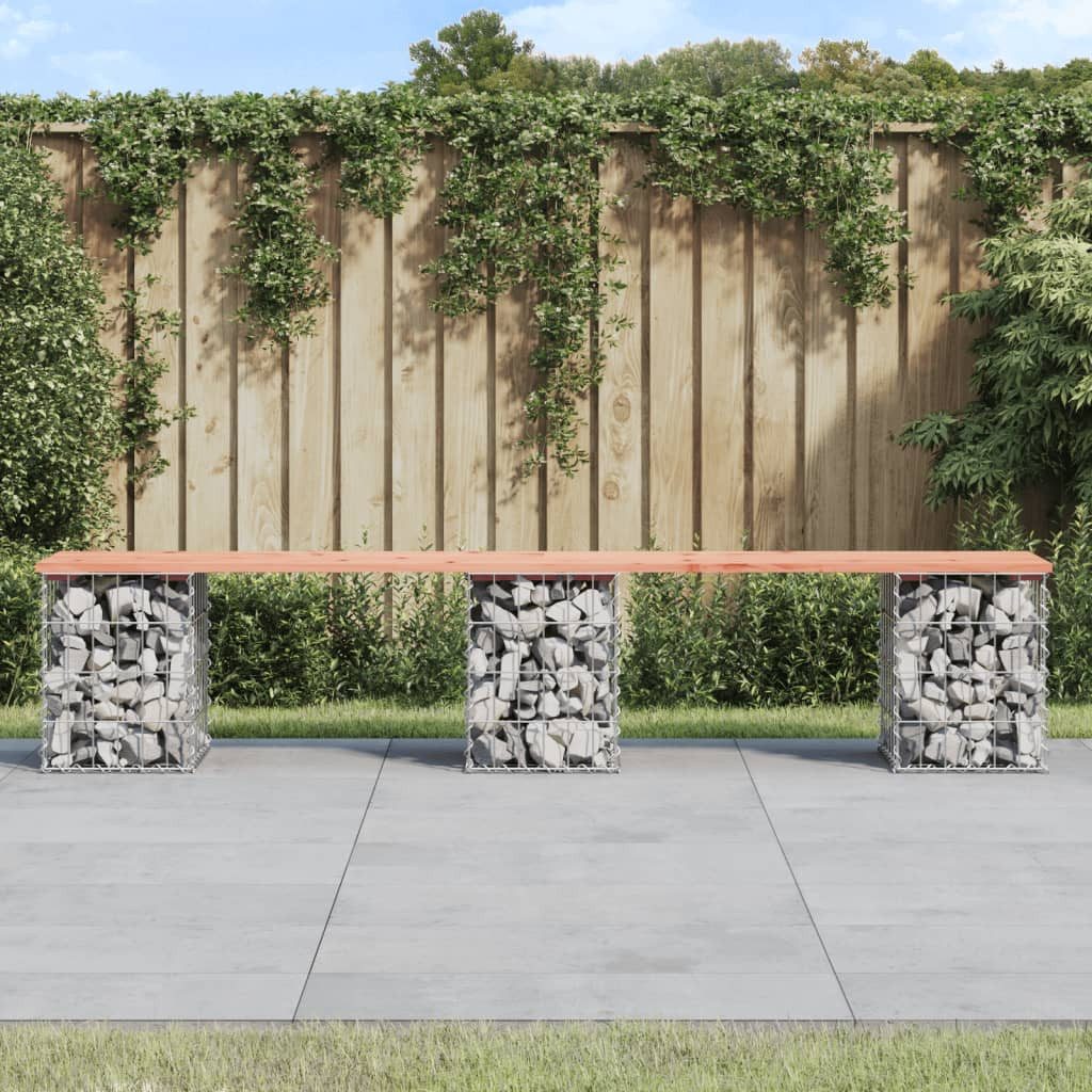 furnicato Gartenbank aus Gabionen 203x31x42 cm günstig online kaufen