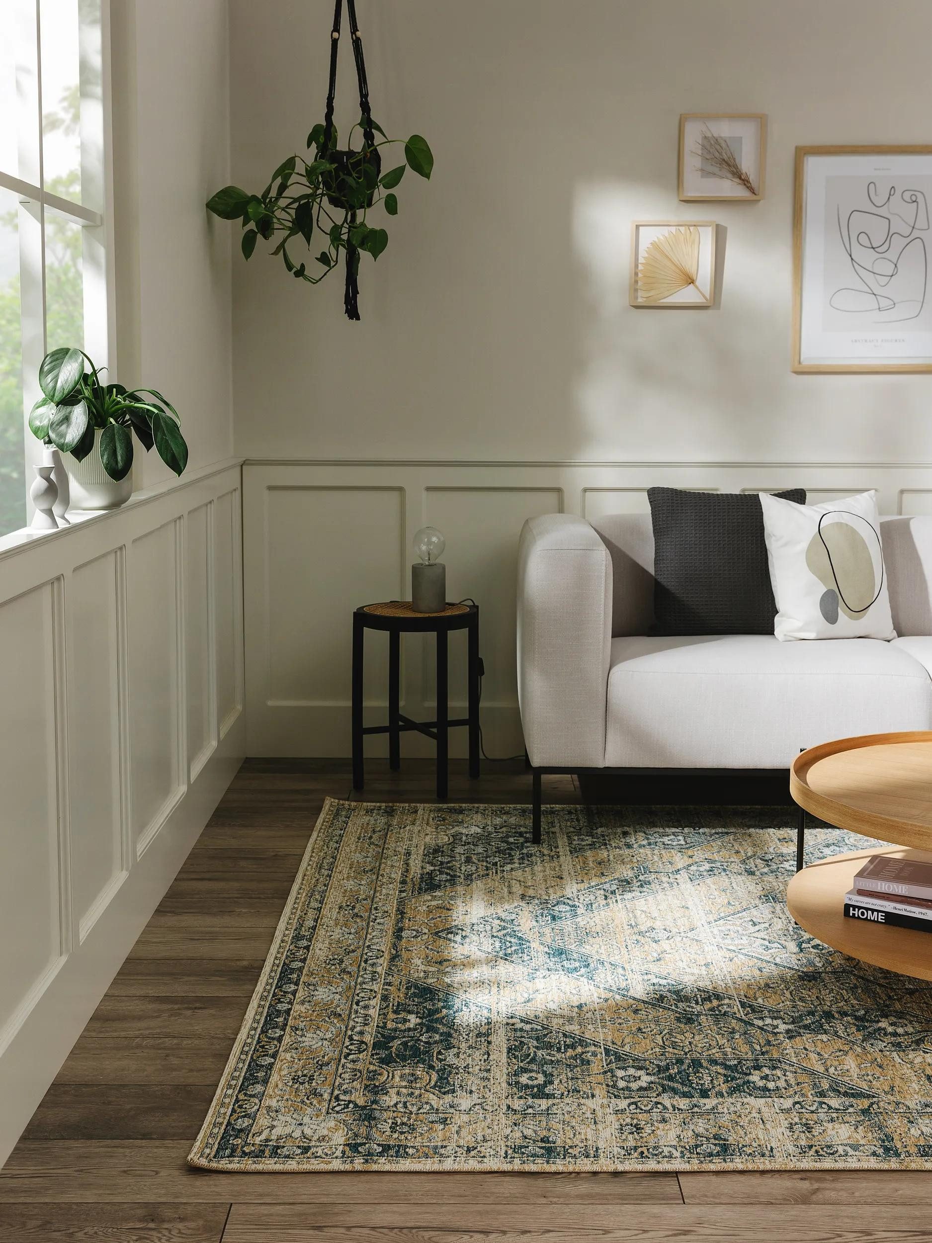 benuta Teppich Frencie, rechteckig, Höhe: 5 mm, Teppich Wohnzimmer, Schlafzimmer, Esszimmer, Flur, Kunstfaser, Cozy