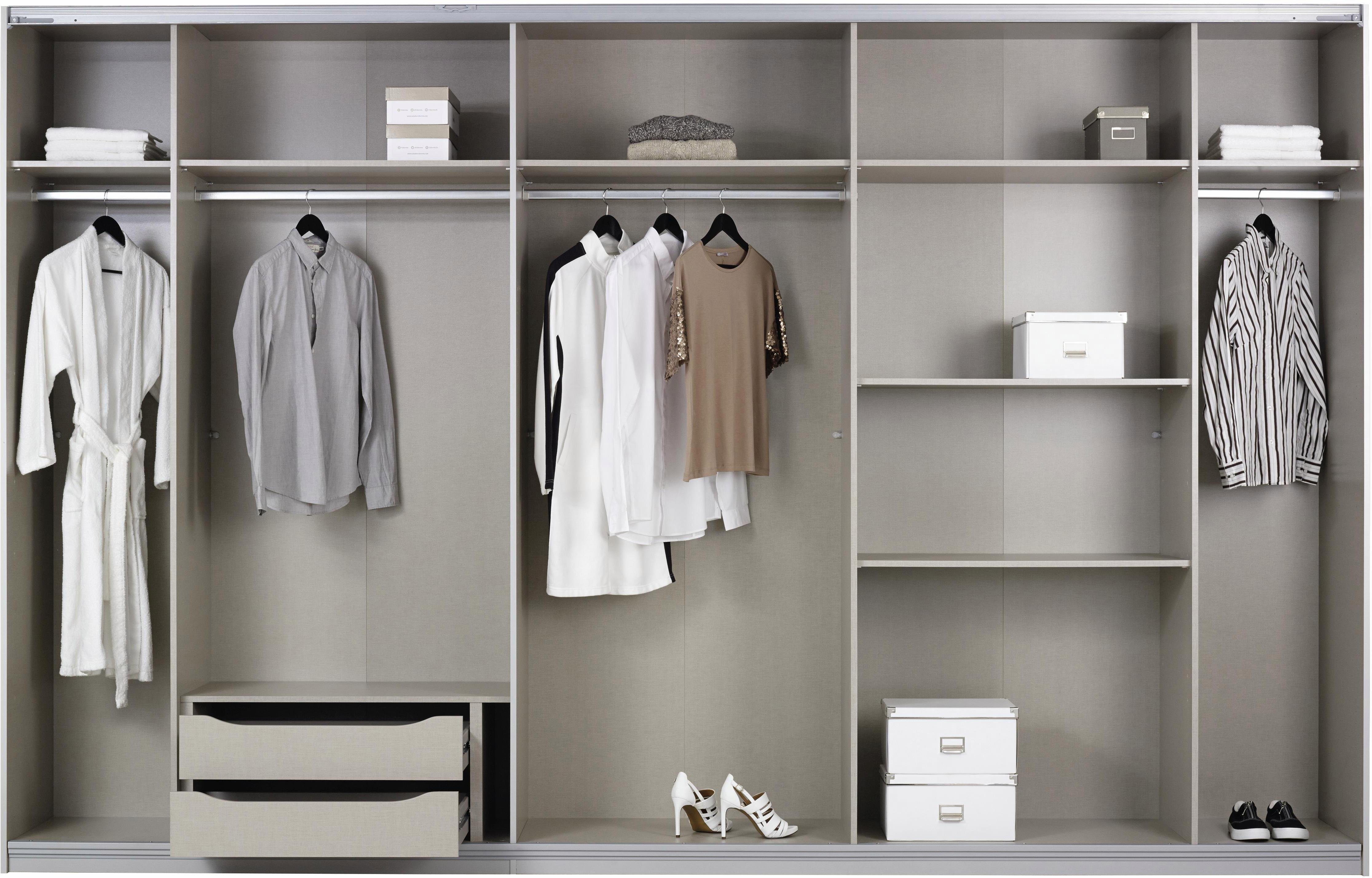 OTTO home Kleiderschrank Mehrzweckschrank Aktenschrank Möbel Mietswohnung Schlafzimmer DOBENE (erhältlich in Breite: 271 und 360 cm, Höhe: 210 cm) mit großen Spiegelelementen, inkl. Schubladeneinsatz MADE IN GERMANY