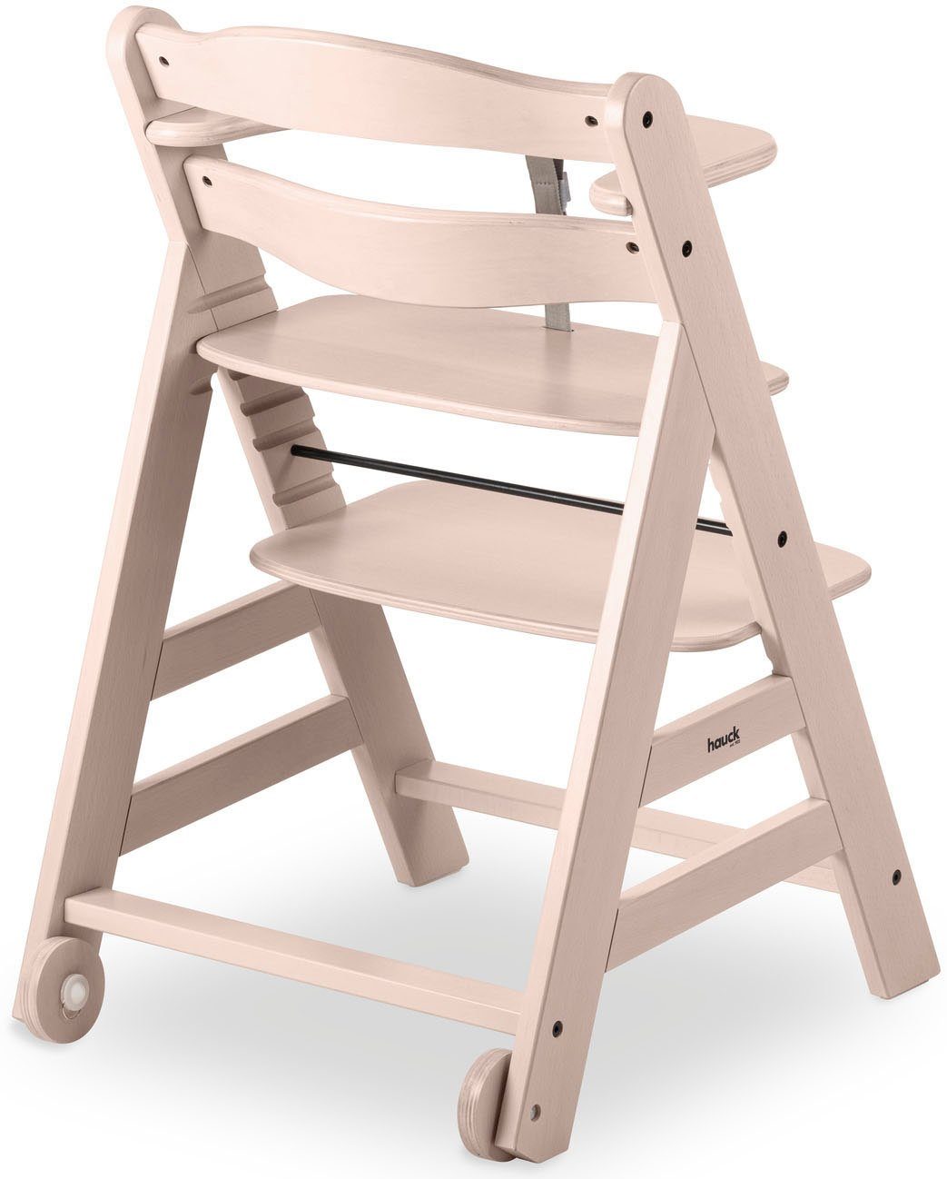 Hauck Hochstuhl Beta+, mit Holzrädern