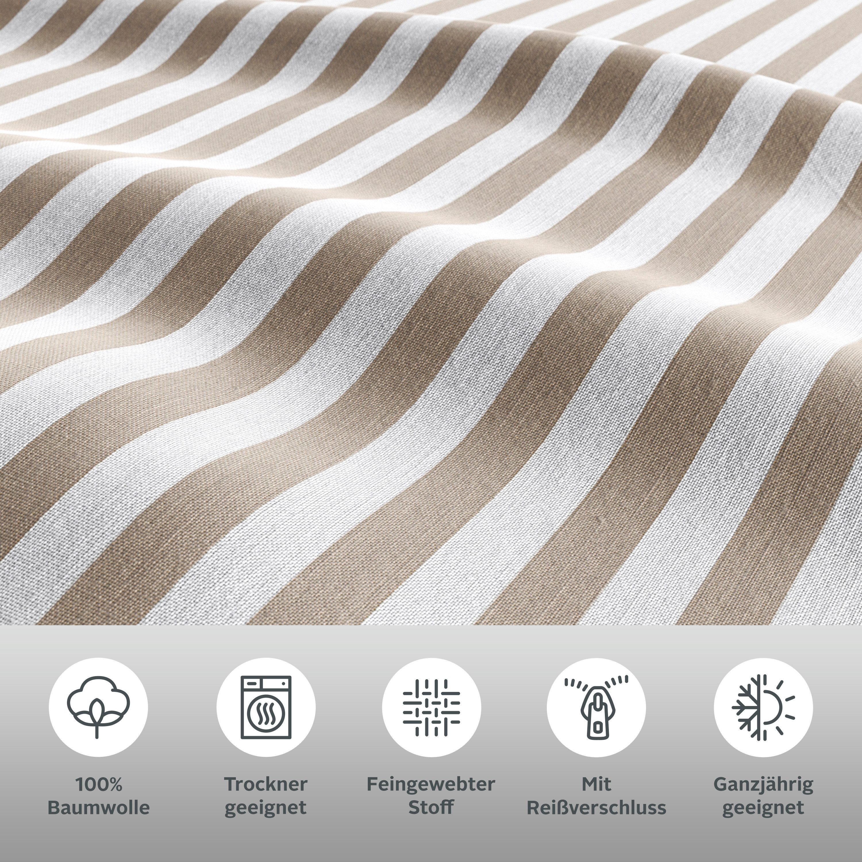 LeGer Home by Lena Gercke Bettwäsche Linnea, Renforcé, 2 teilig, aus 100% Baumwolle, Streifendesign