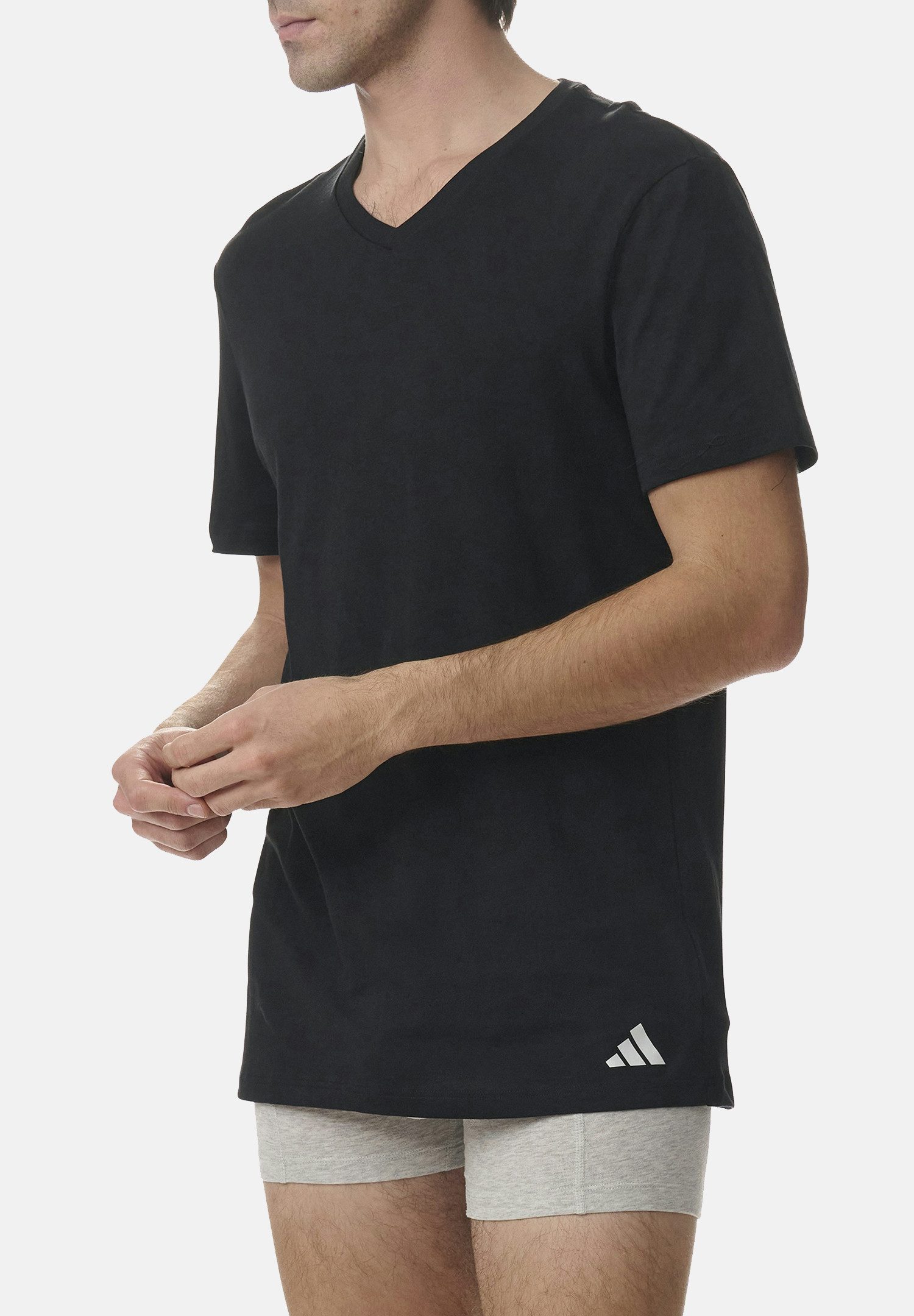 adidas Performance Poloshirt T-Shirt Basic V-Neck 9P (Packung, 9-tlg., 9er-Pack)