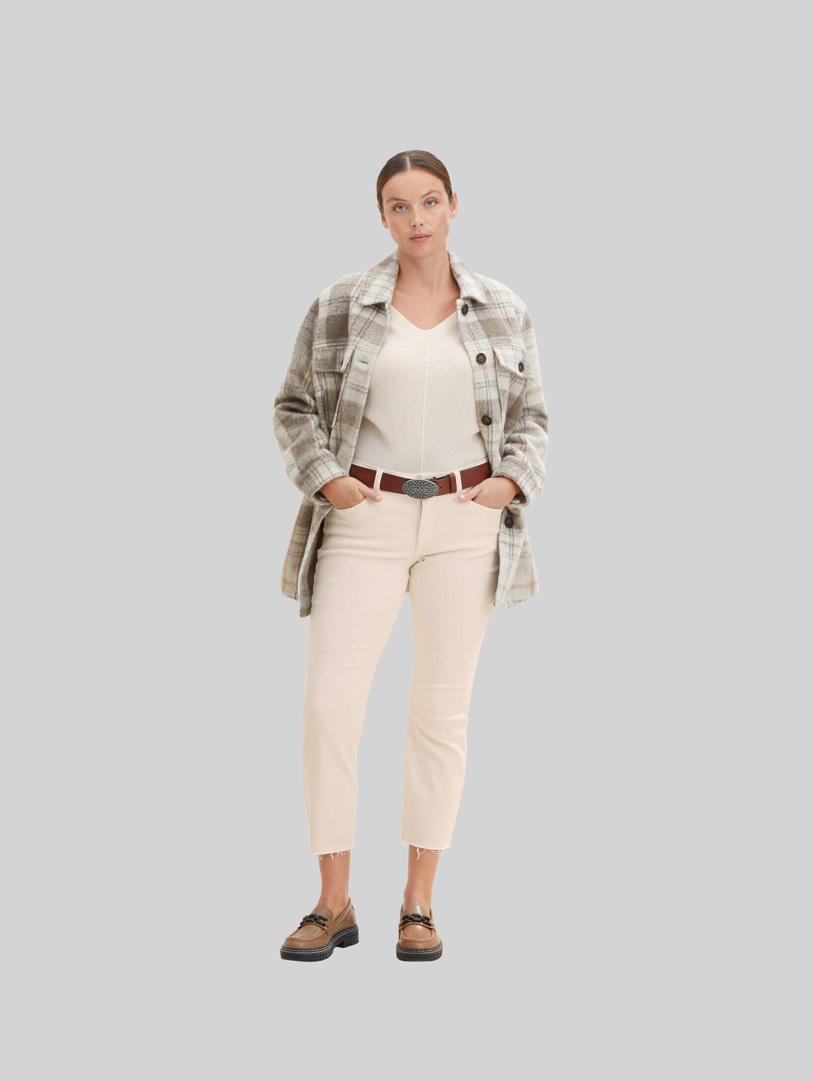 TOM TAILOR Ledergürtel Belts TTTAYLOR Plus Size - Ledergürtel mit Koppelschließe