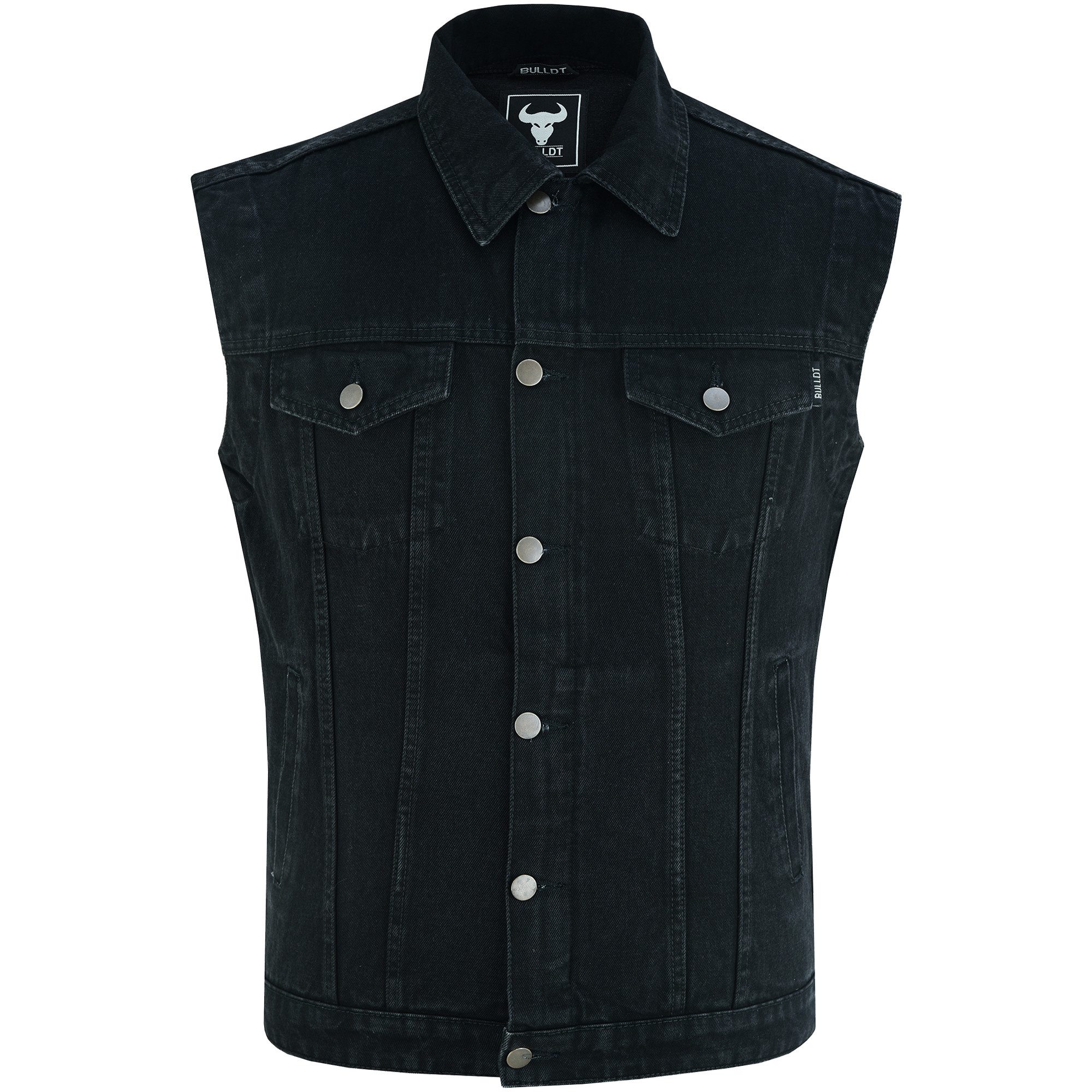 BULLDT Motorradweste BLD698 Jeansweste Biker Kutte Denimweste Bikerweste Motorradweste Weste