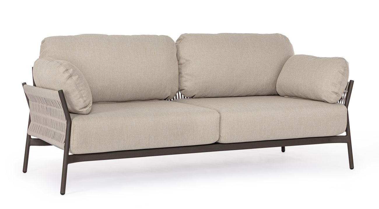 Gartensofa Pardis aus Aluminium, Raven