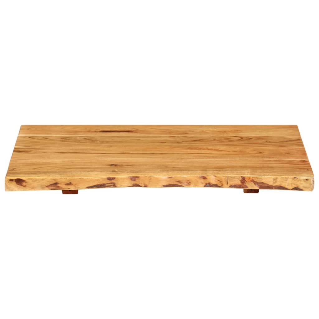 vidaXL Waschtischplatte Badezimmer-Waschtischplatte Massivholz 58x52x2,5 cm