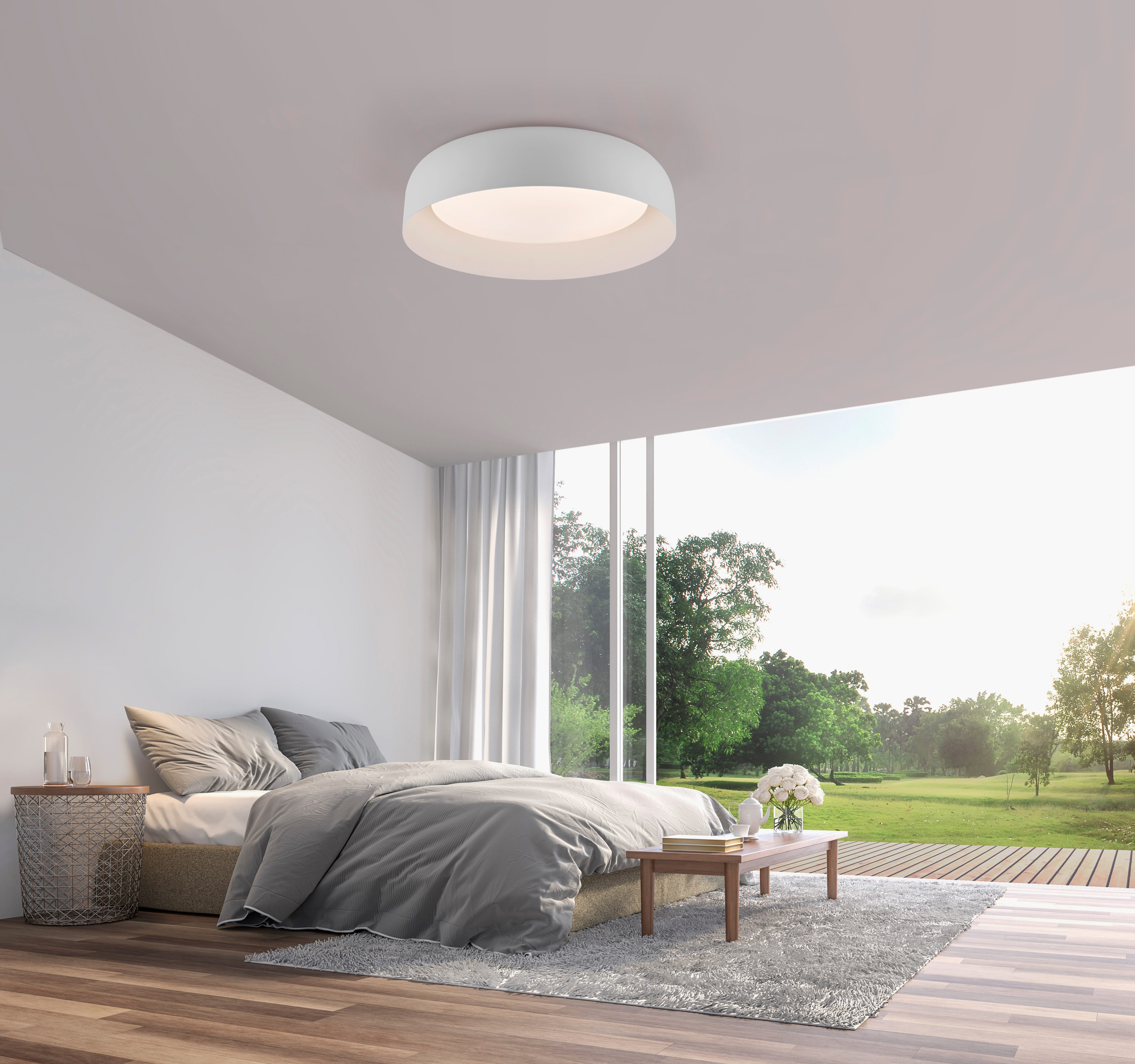 JUST LIGHT Deckenleuchte OSKO, Dimmfunktion, LED fest integriert, Warmweiß, günstig online kaufen