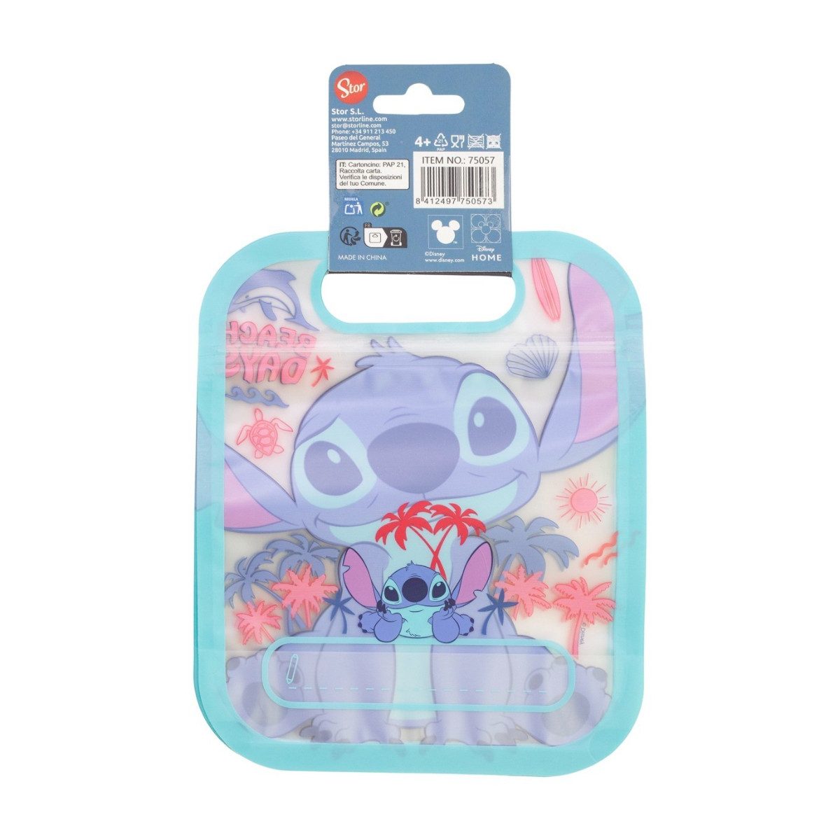 Lilo & Stitch Brottasche 4 Stück Snackbeutel mit Zip Verschluss für Obst Kekse und Snacks, (Spar-Set, 4-tlg)