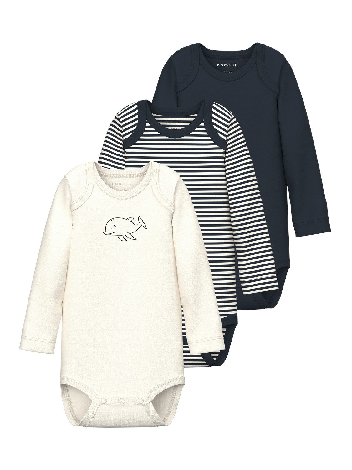 Name It Langarmbody (3-tlg) NBNBODY 3P LS Y/D CORE 2