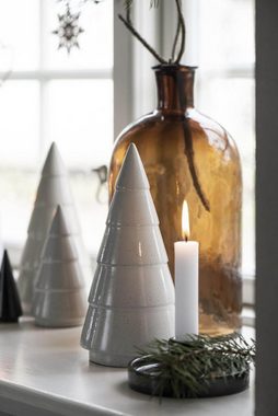 Ib Laursen Windlicht IB Laursen Kerzen Halter Ständer schwarz Porzellan für Stab Kerzen Weihnachten (1x Kerzenhalter)