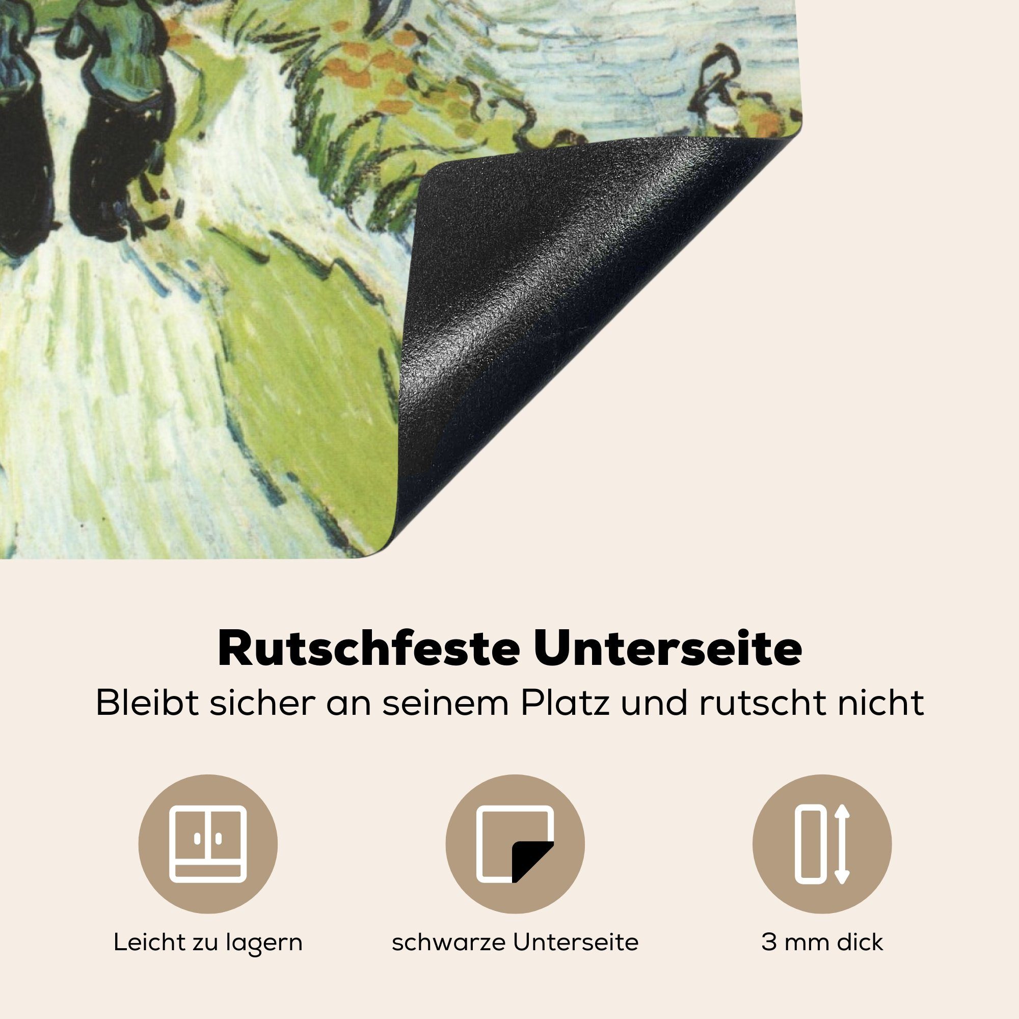 Induktionskochfeld Der (1 MuchoWow Schutz cm, küche, - Vincent Gogh Vinyl, Herdblende-/Abdeckplatte van Vincent van Ceranfeldabdeckung von die 71x52 Tod tlg), für Gogh,