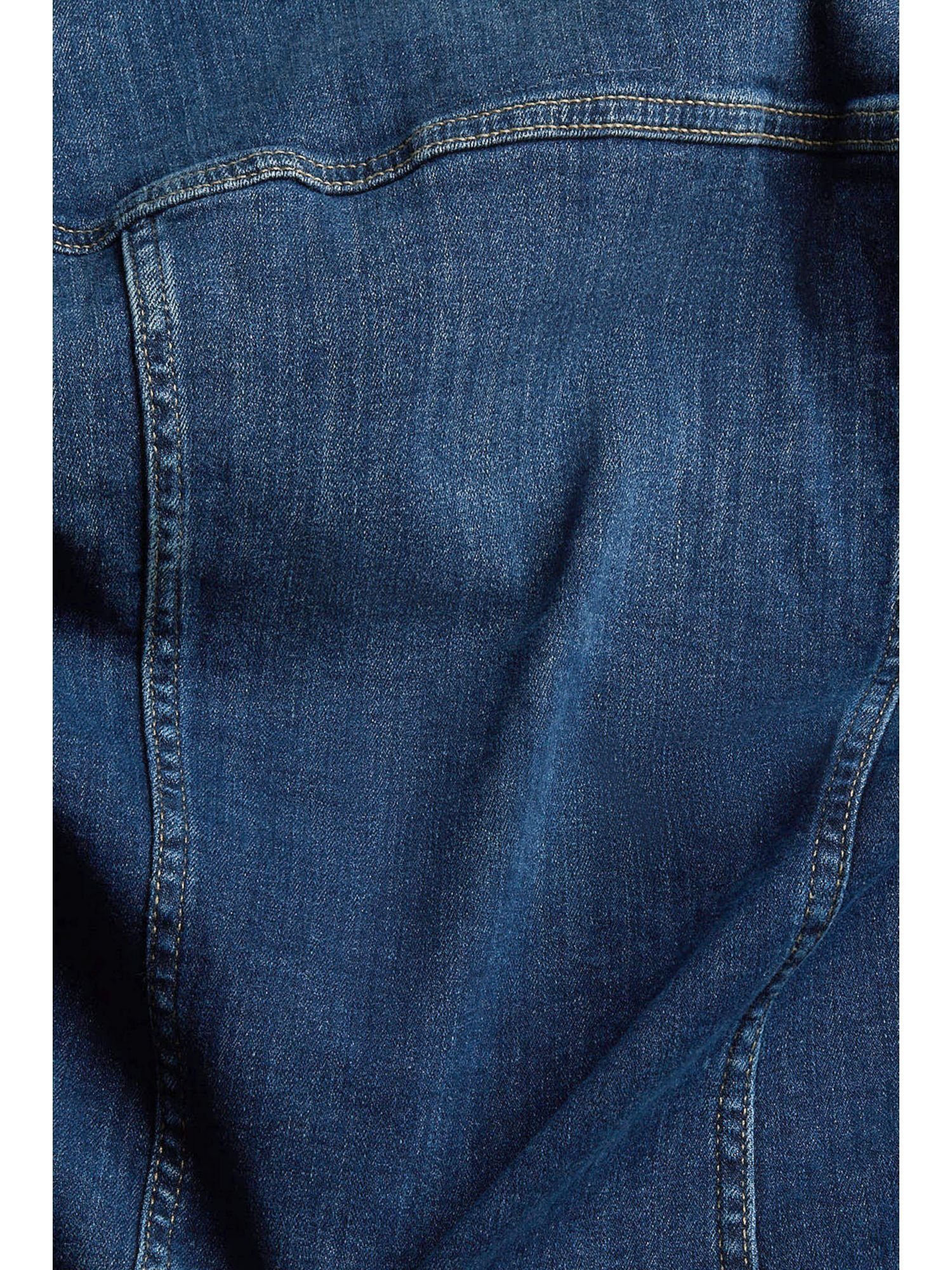Esprit Jeansjacke Jeansjacke in schmaler DARK WASHED Passform BLUE