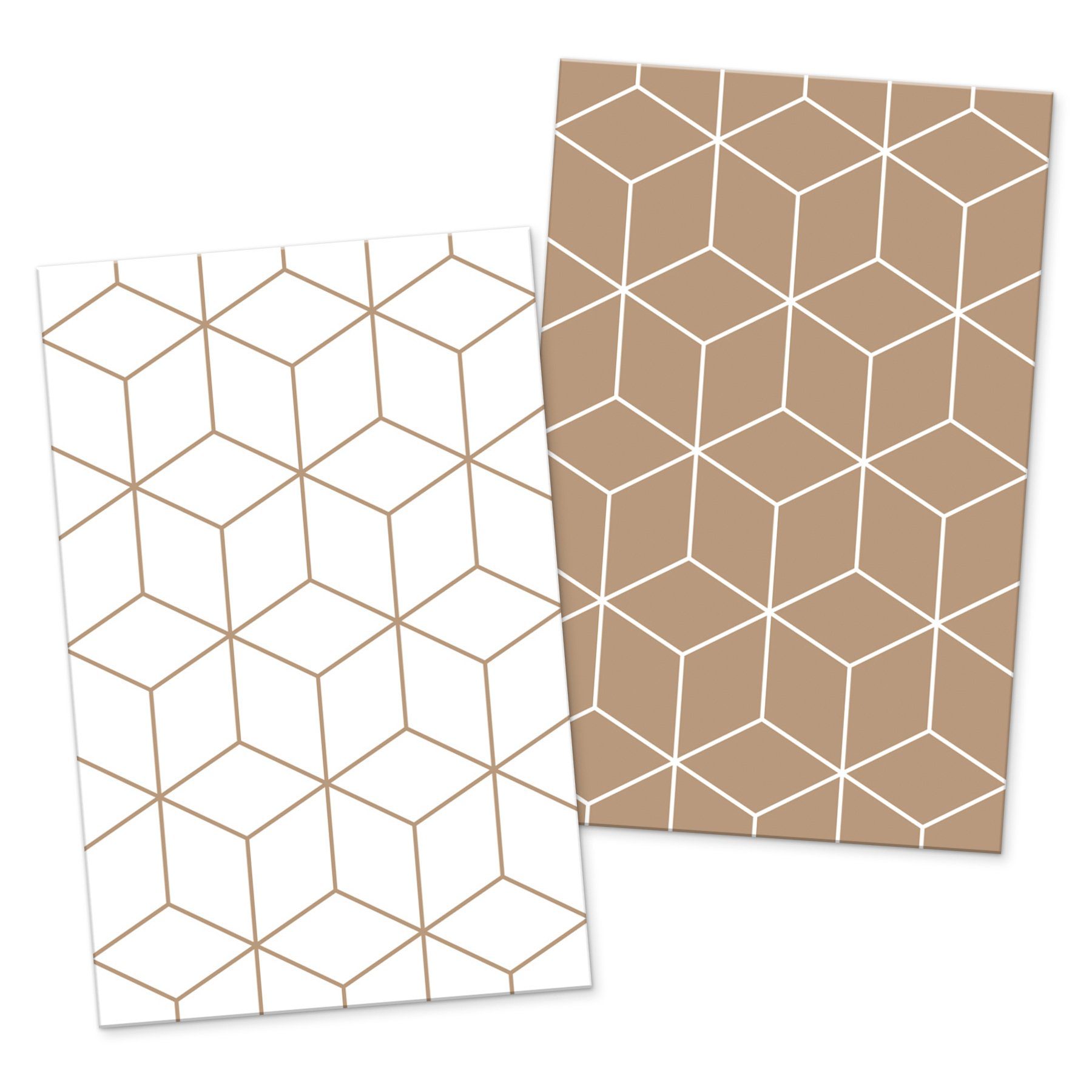itenga Grußkarten itenga 24x Geschenkkarten Muster Geometrie (Visitenkartengröße)