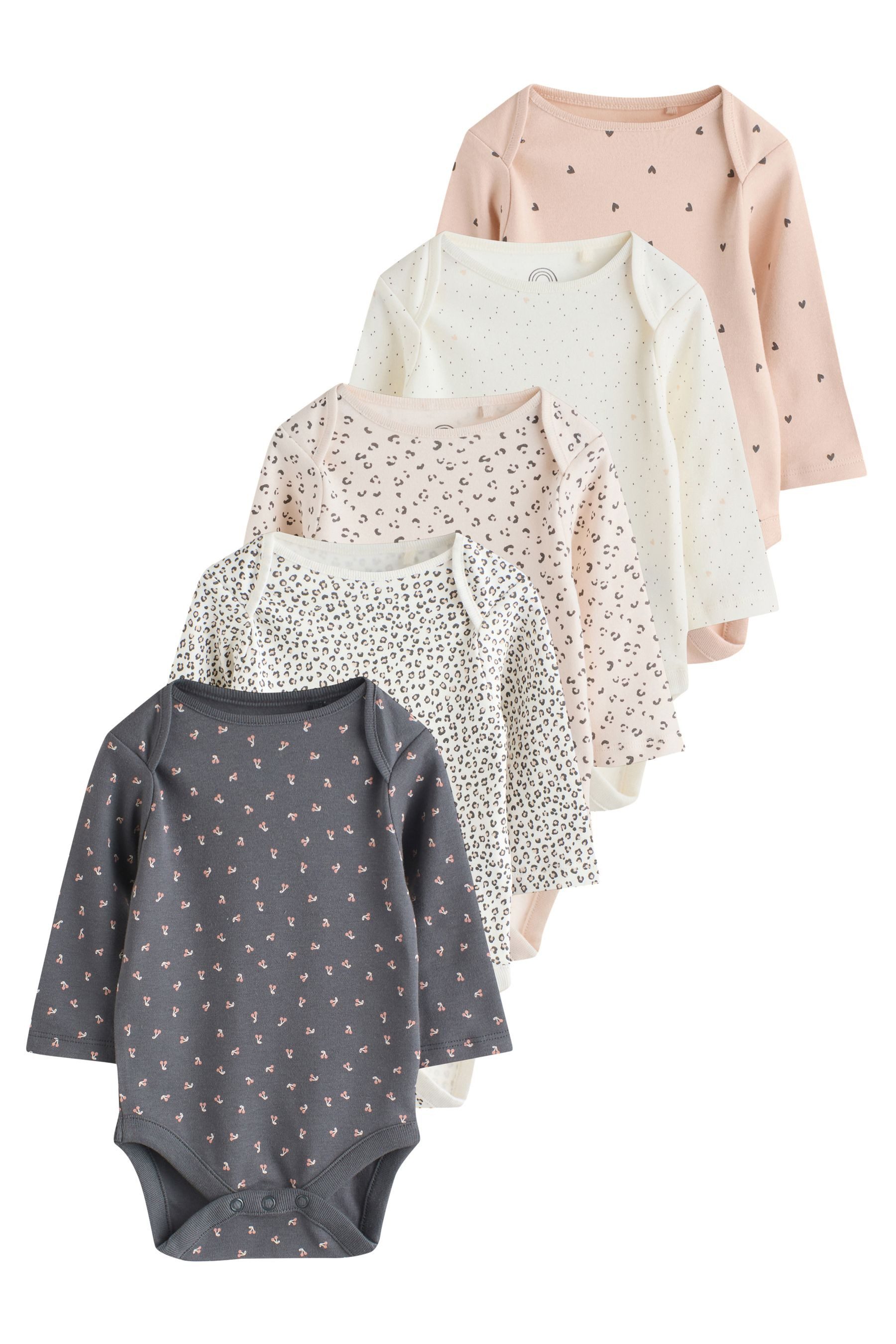 Next Langarmbody Baby-Bodys mit langem Arm, 5er-Pack (5-tlg)