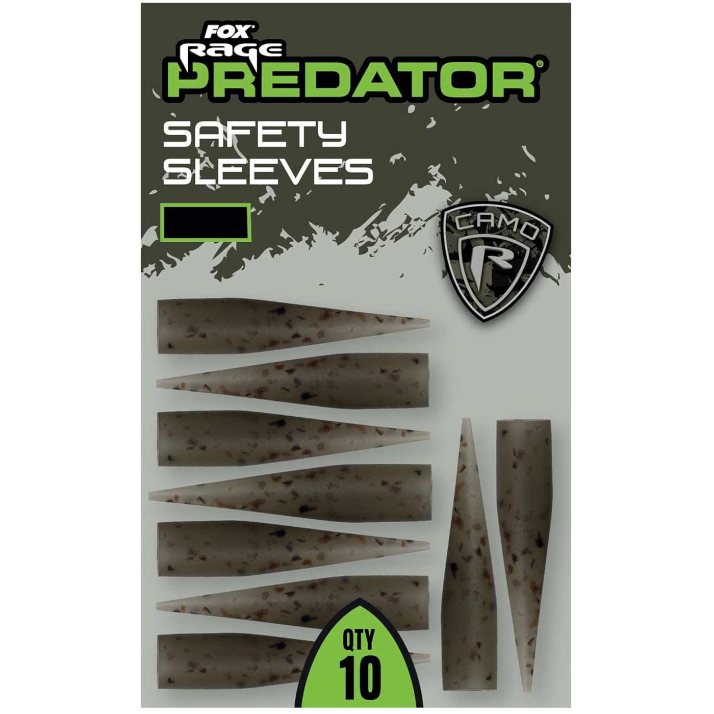 Drillingshaken Fox Rage Predator Camo Safety Sleeves - 10 Gummisleeves