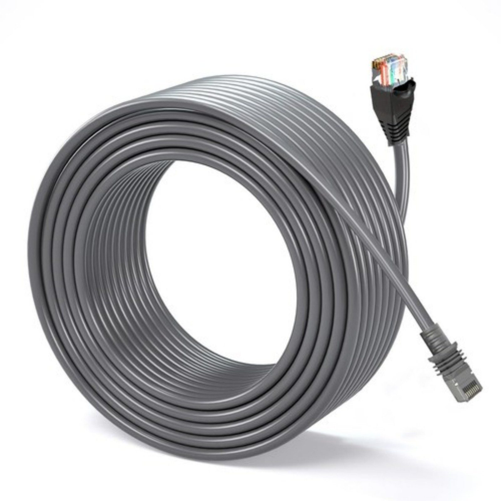 YUBRO-STUDIO Ethernet Kabel für Starlink Mini Außenbereich Wasserdicht Gigabit CAT6 Stromkabel, (2 cm)