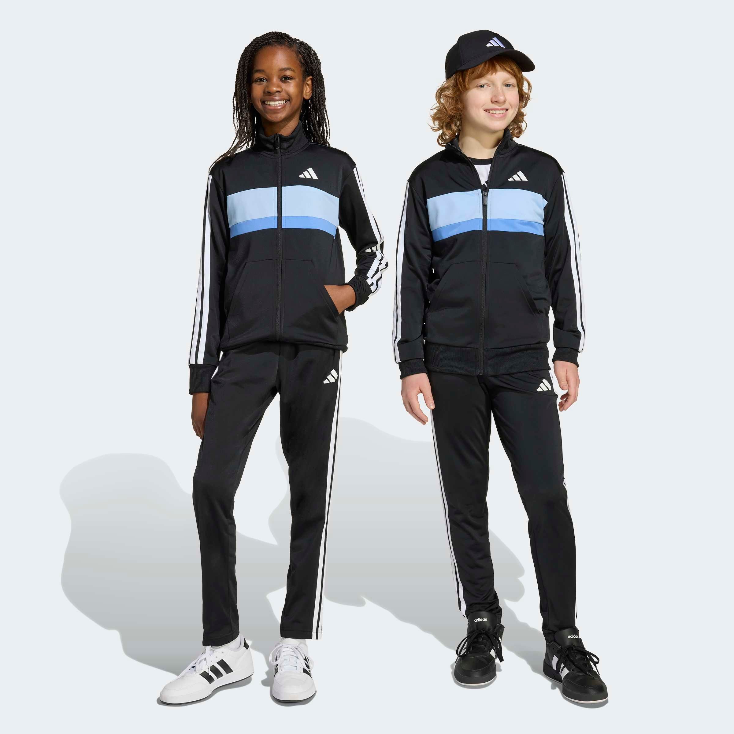 adidas Sportswear Trainingsanzug SEASONAL ESSENTIALS TIBERIO 3-STREIFEN TRICOT KIDS (2-tlg)