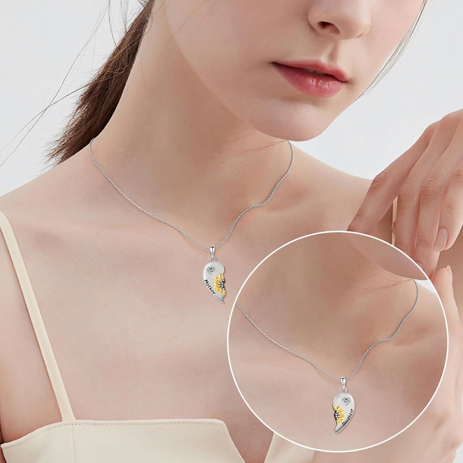 LuxusKollektion Kette und Anhänger Set Halsketten 2 Matching Anhänger Yin Y günstig online kaufen