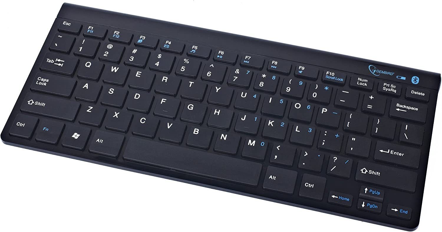 Gembird Gembird KB-BT-001-DE Slimline kabellose Tastatur mit Bluetooth Wireless-Tastatur