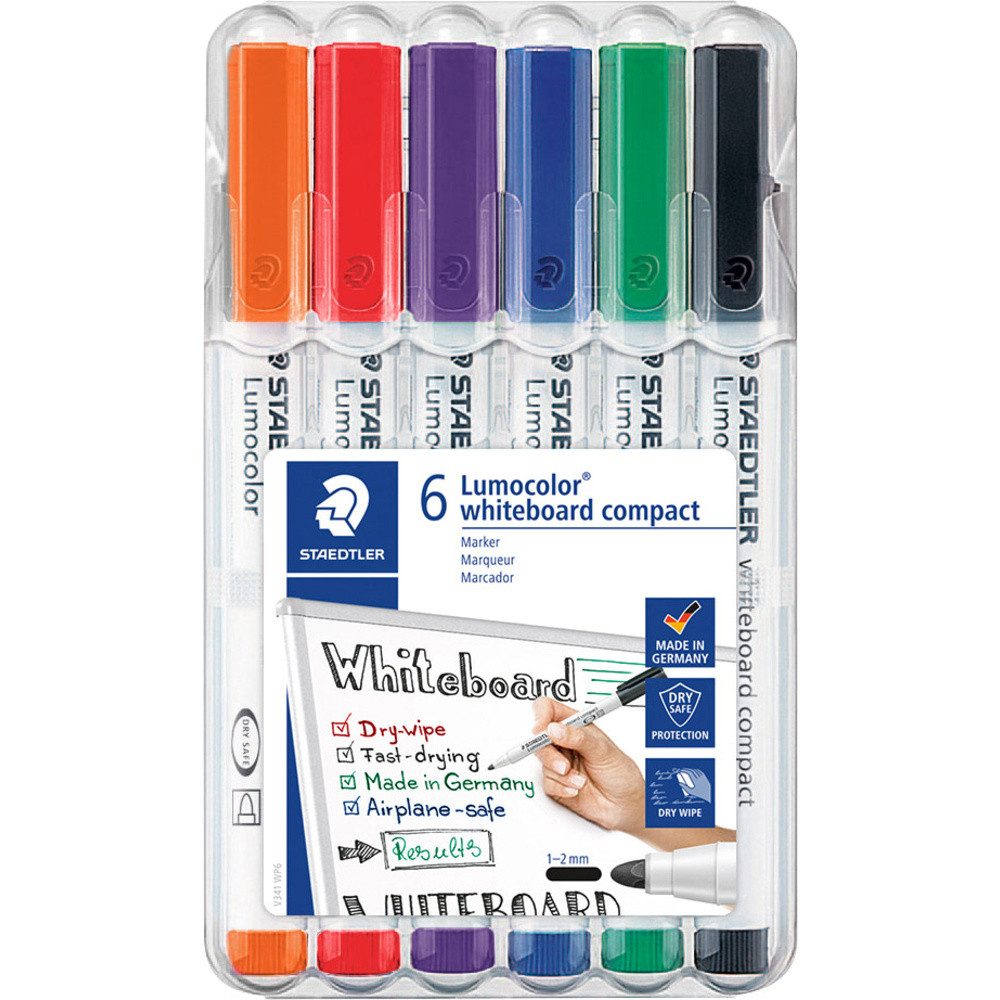 STAEDTLER Whiteboard Маркеры Staedtler Lumocolor 341 WP6 Белые маркеры Sortiert (Farbauswahl nic