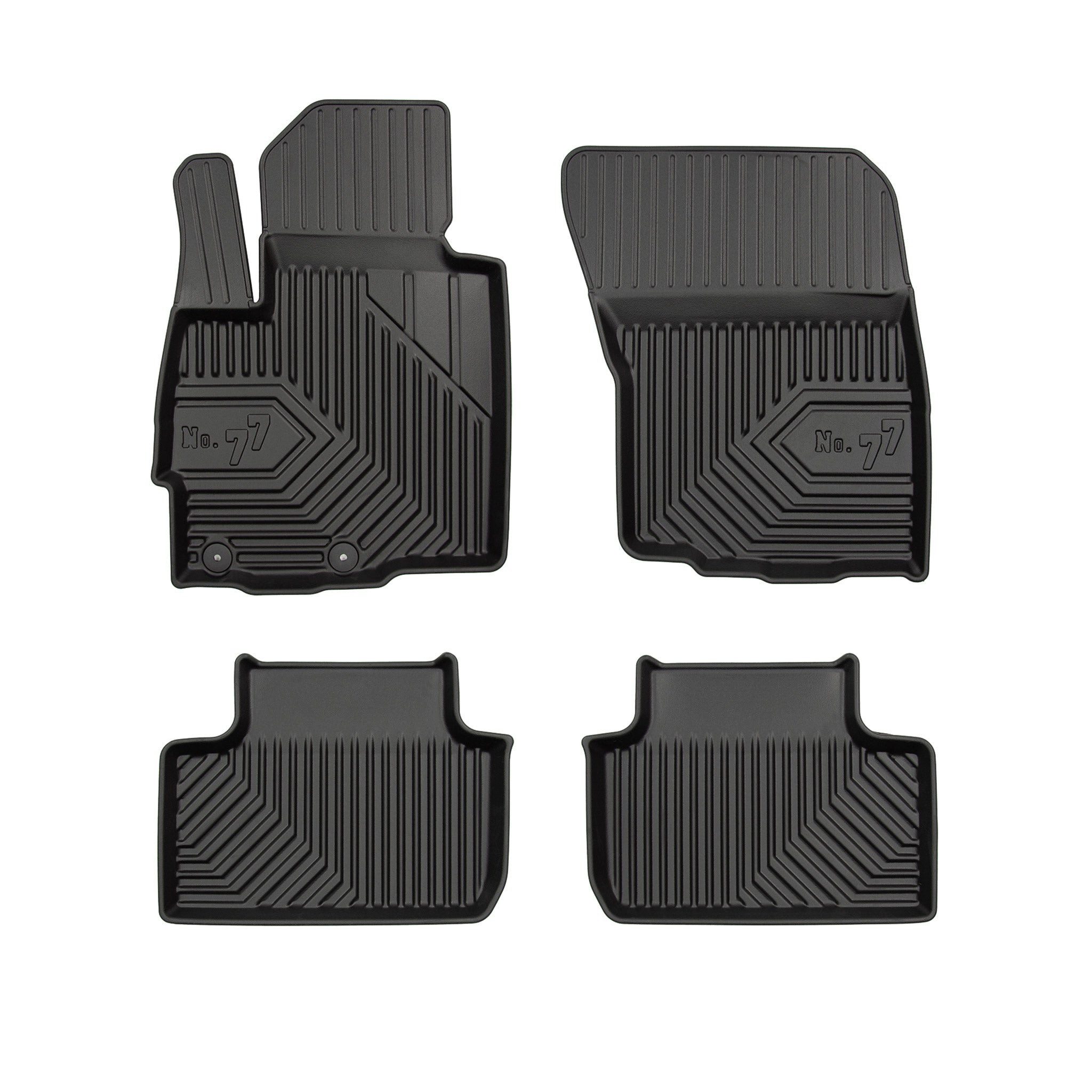 Auto-Fußmatten Gummimatten No.77 für Peugeot 4008 2012-2016 TPE Schwarz 4 Teile